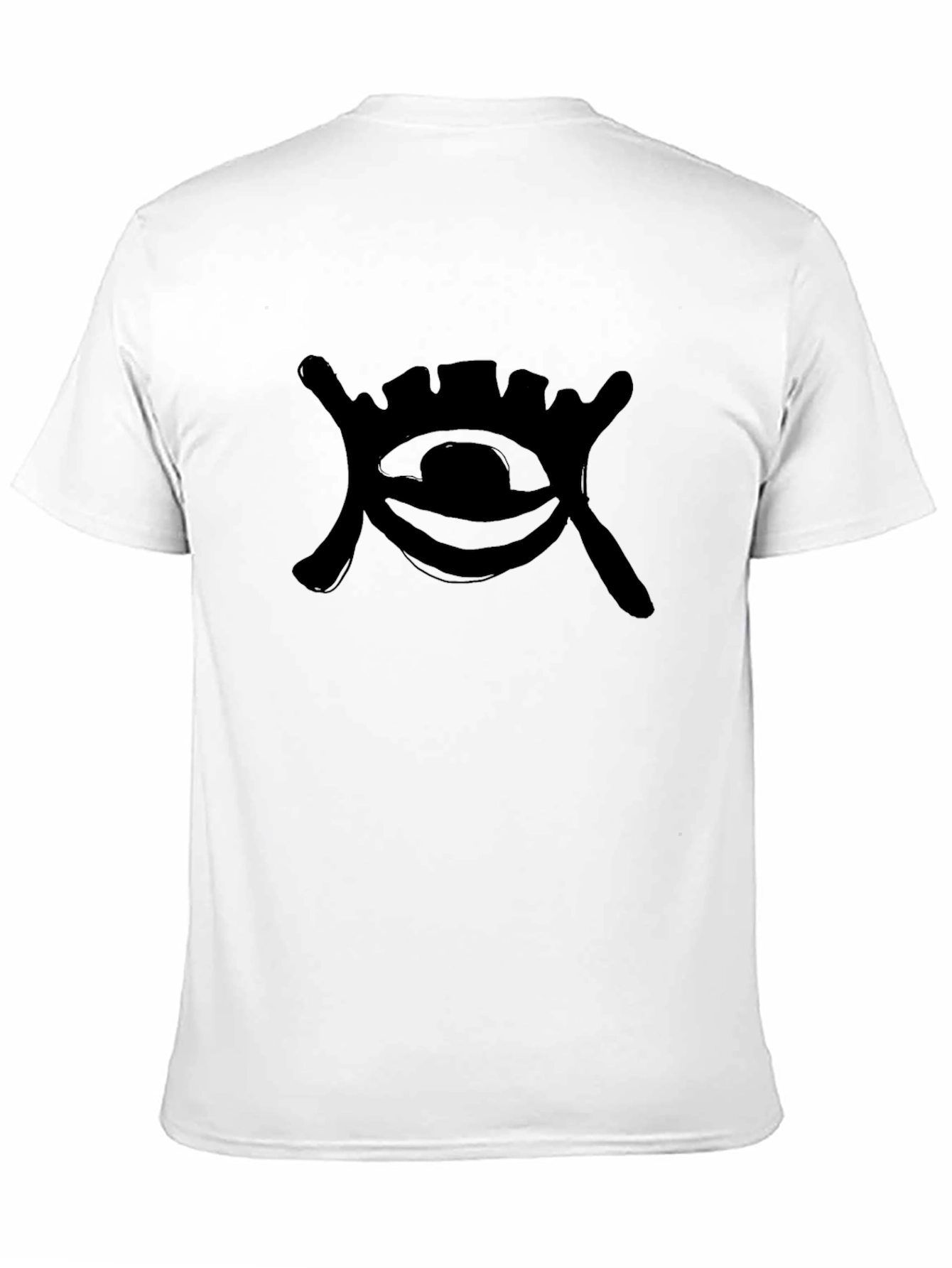 Mens Black Graphic Tee - Eye Design