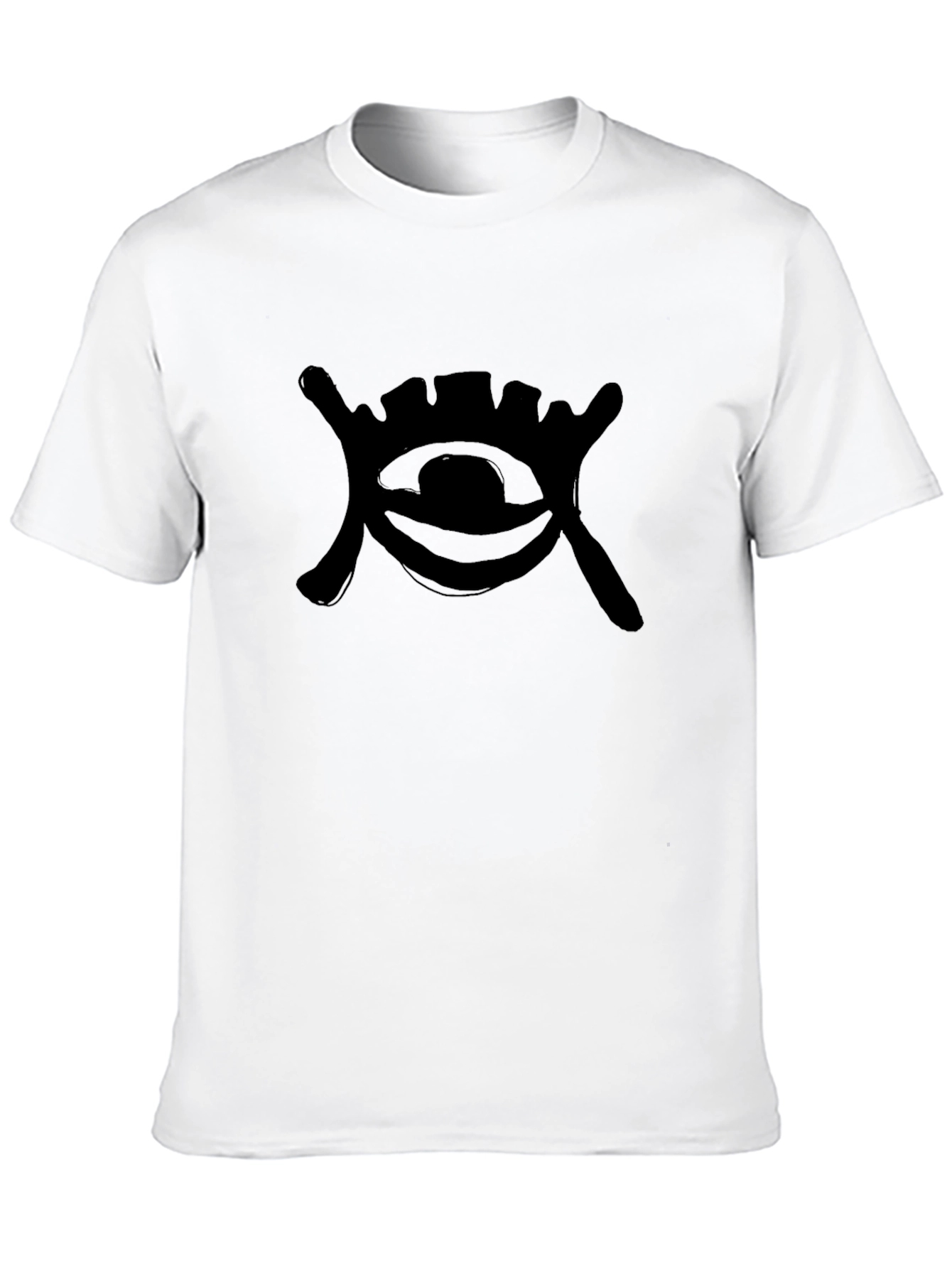Mens Black Graphic Tee - Eye Design