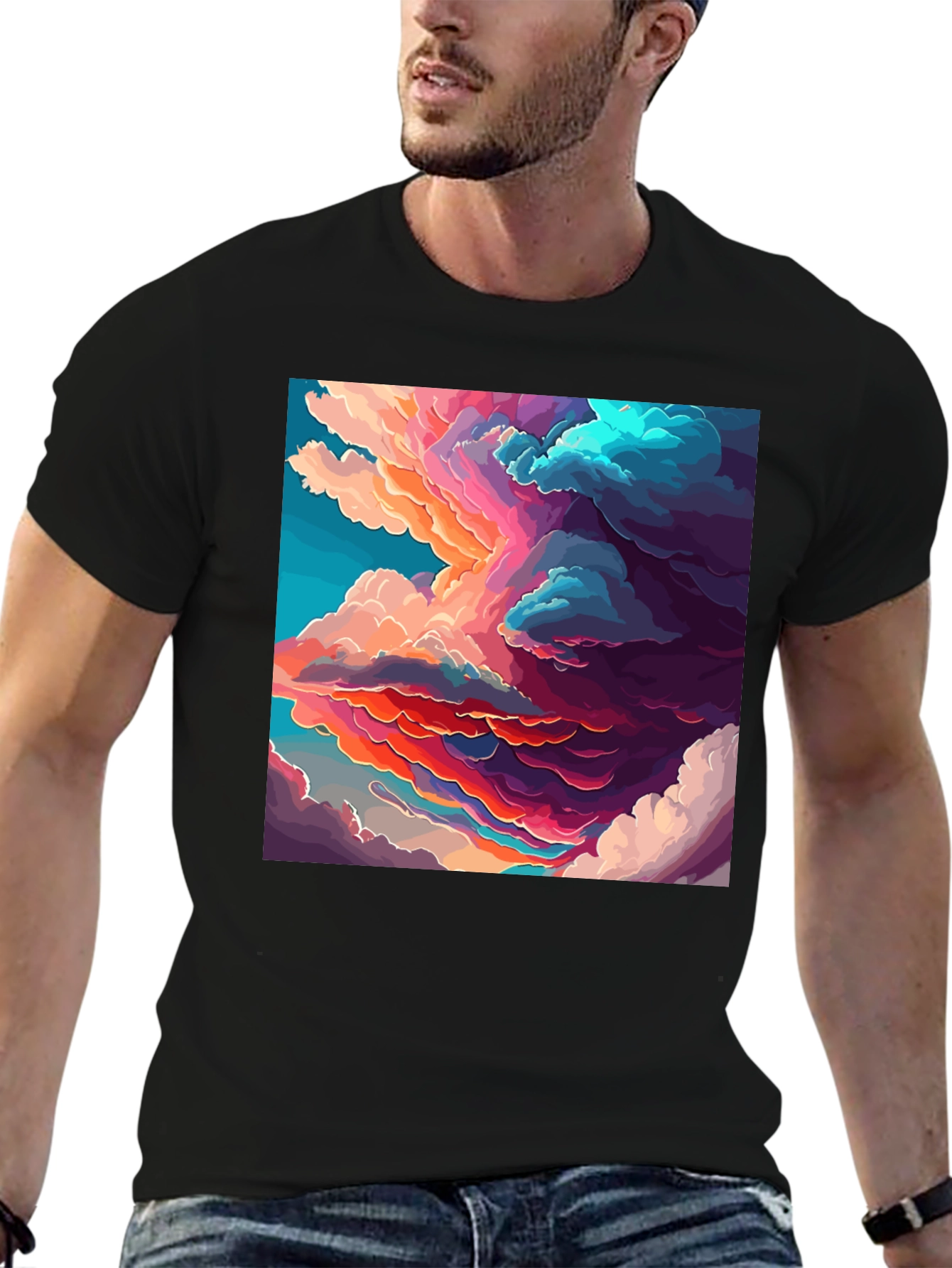 Cloudscape Graphic Black T-Shirt