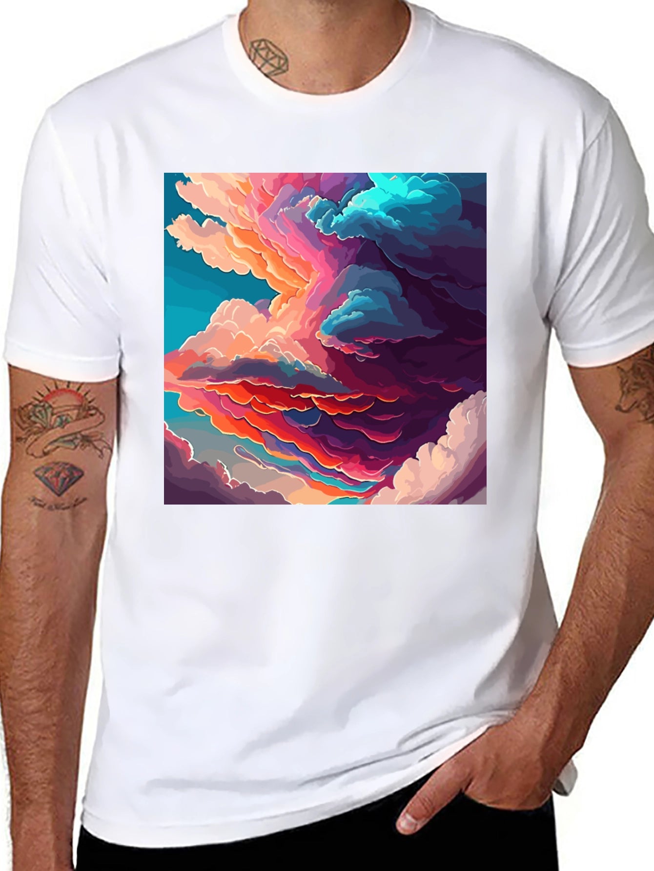 Cloudscape Graphic Black T-Shirt
