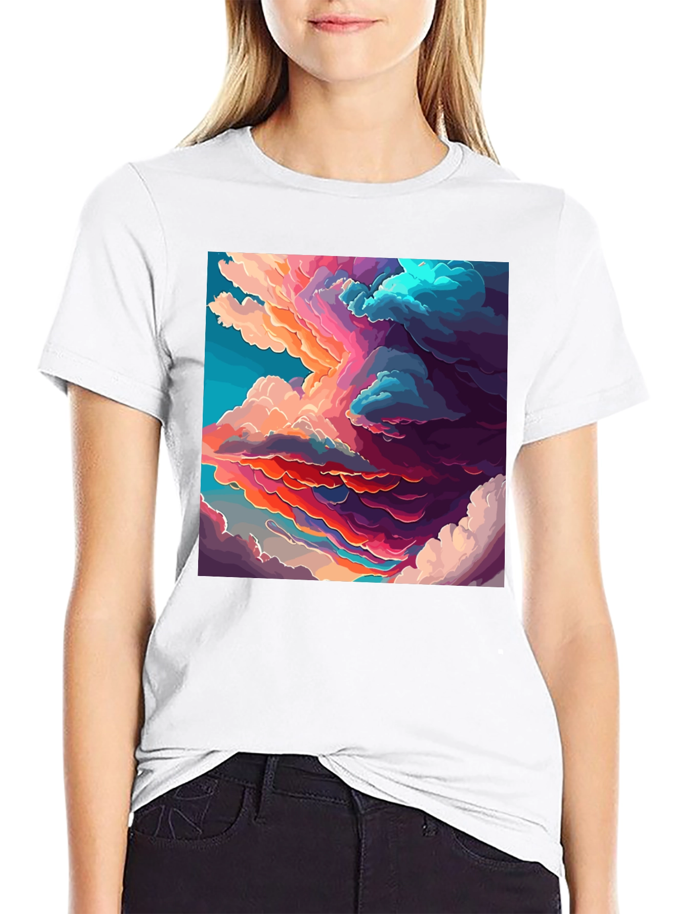 Cloudscape Graphic Black T-Shirt