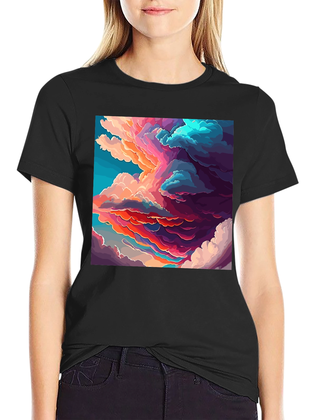 Cloudscape Graphic Black T-Shirt