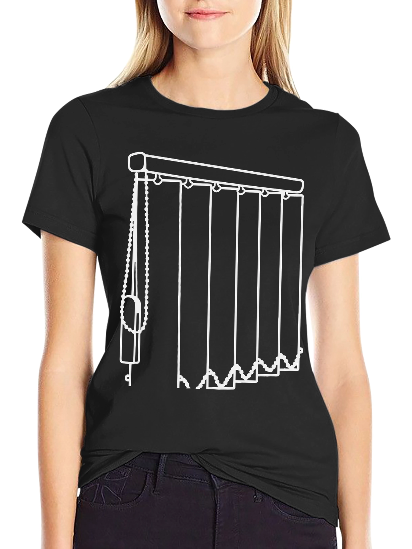Novelty Vertical Blinds Graphic Tee - Black
