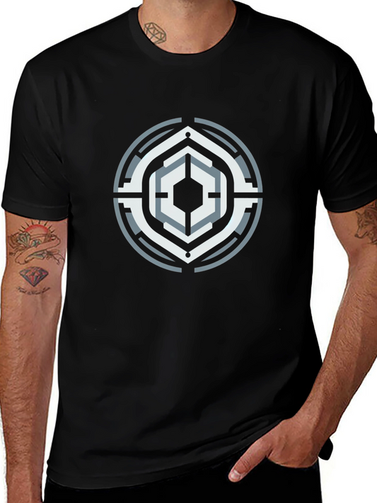Geometric Symbol Black T-Shirt