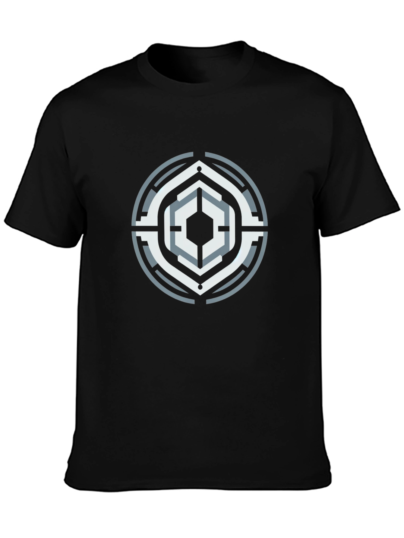 Geometric Symbol Black T-Shirt