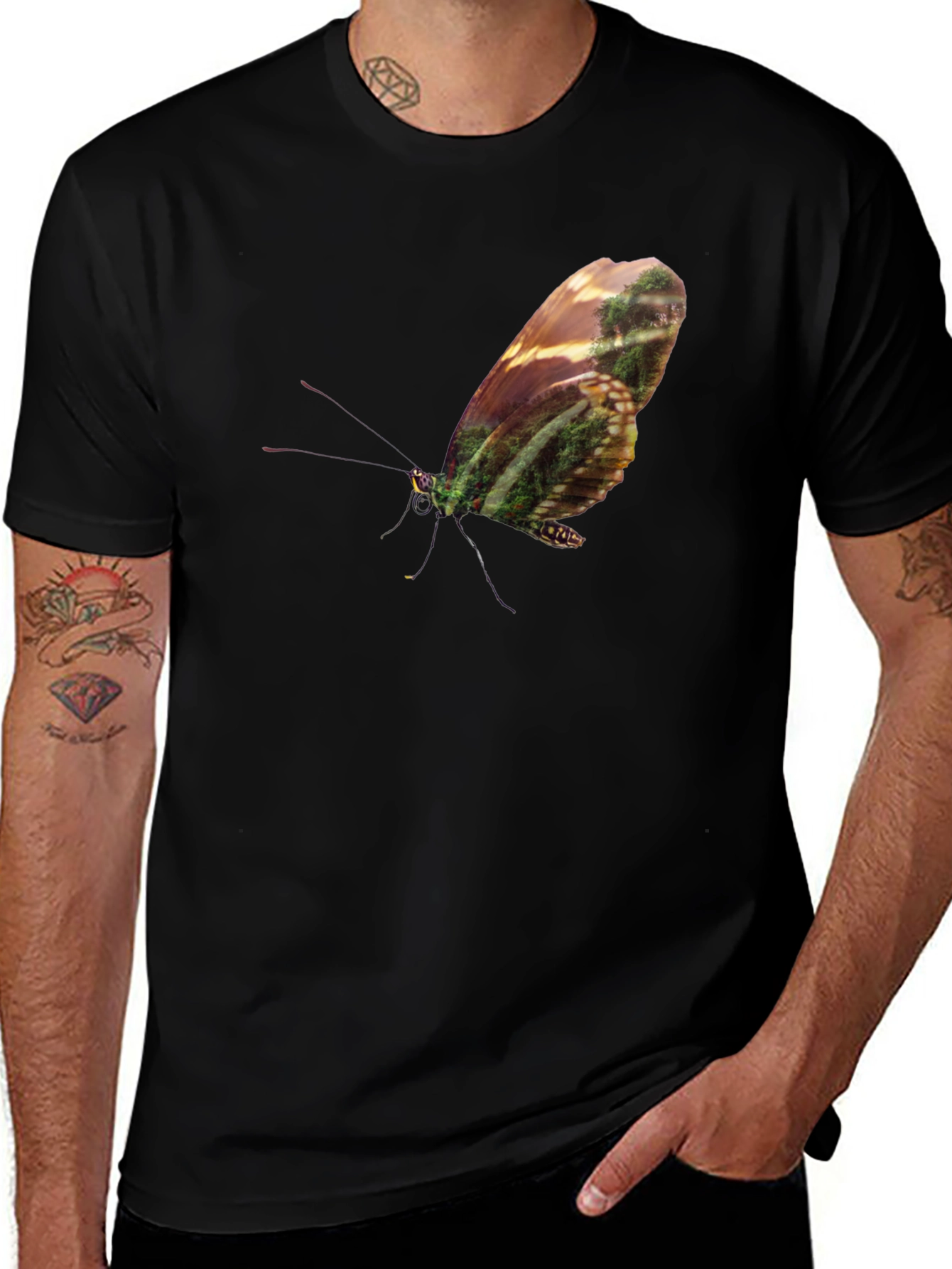 Butterfly Forest T-Shirt - Nature Lovers Tee