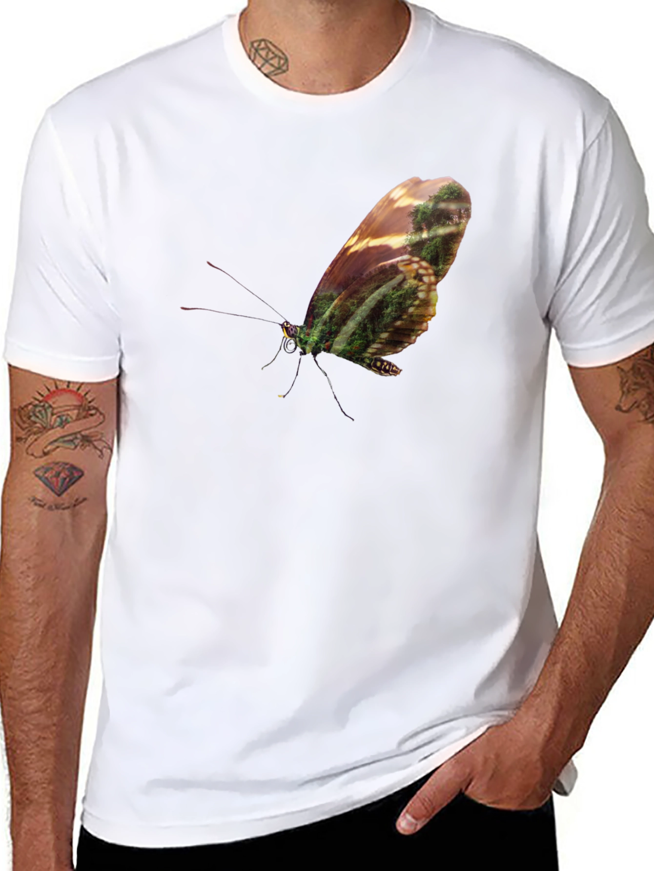 Butterfly Forest T-Shirt - Nature Lovers Tee