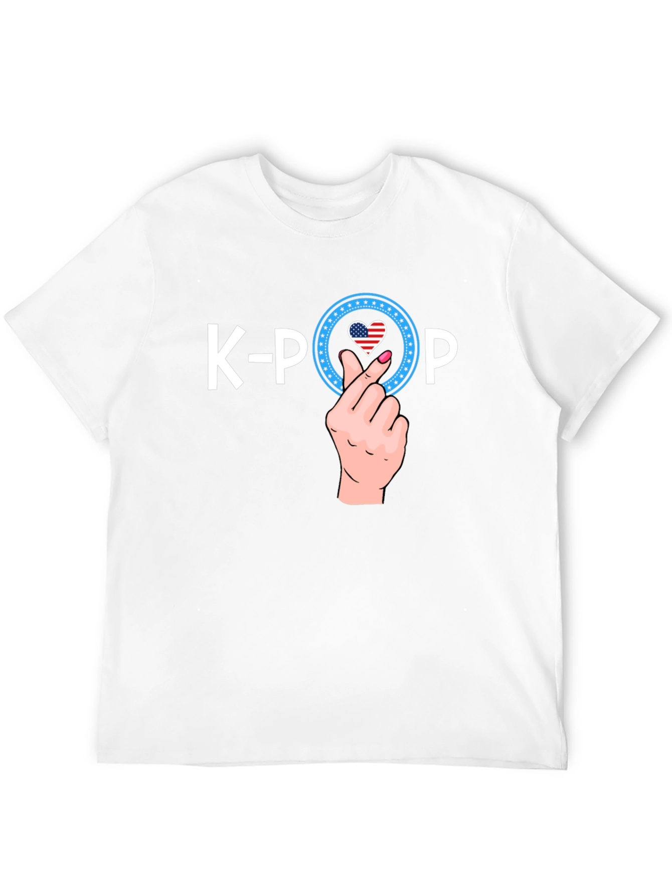 K-Pop USA Heart Hand Sign T-Shirt