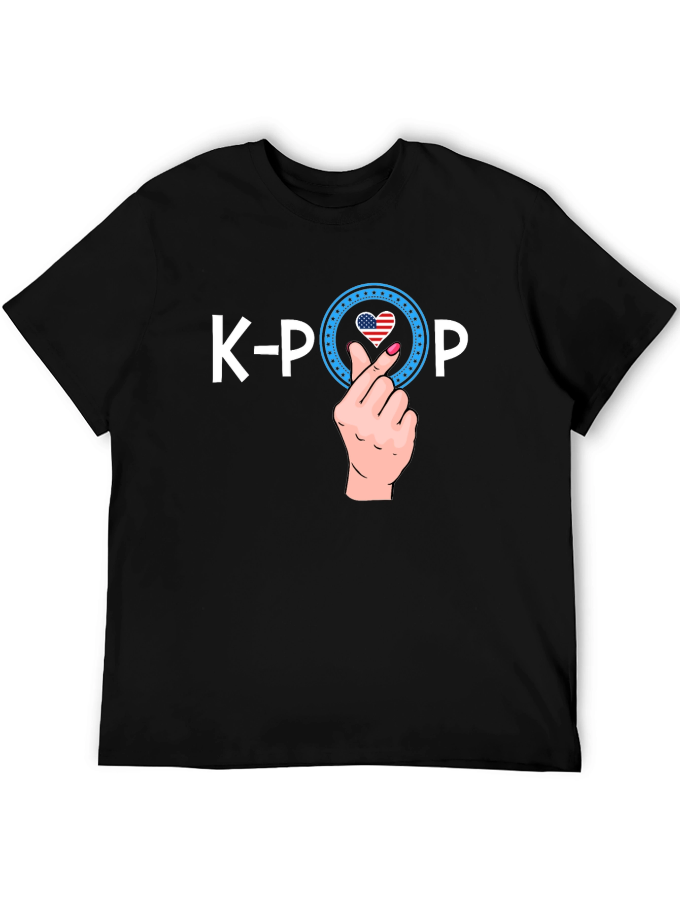 K-Pop USA Heart Hand Sign T-Shirt
