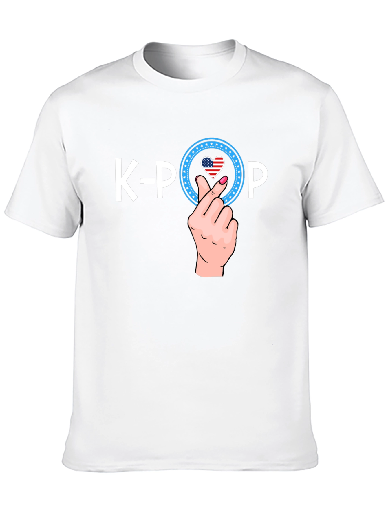 K-Pop USA Heart Hand Sign T-Shirt
