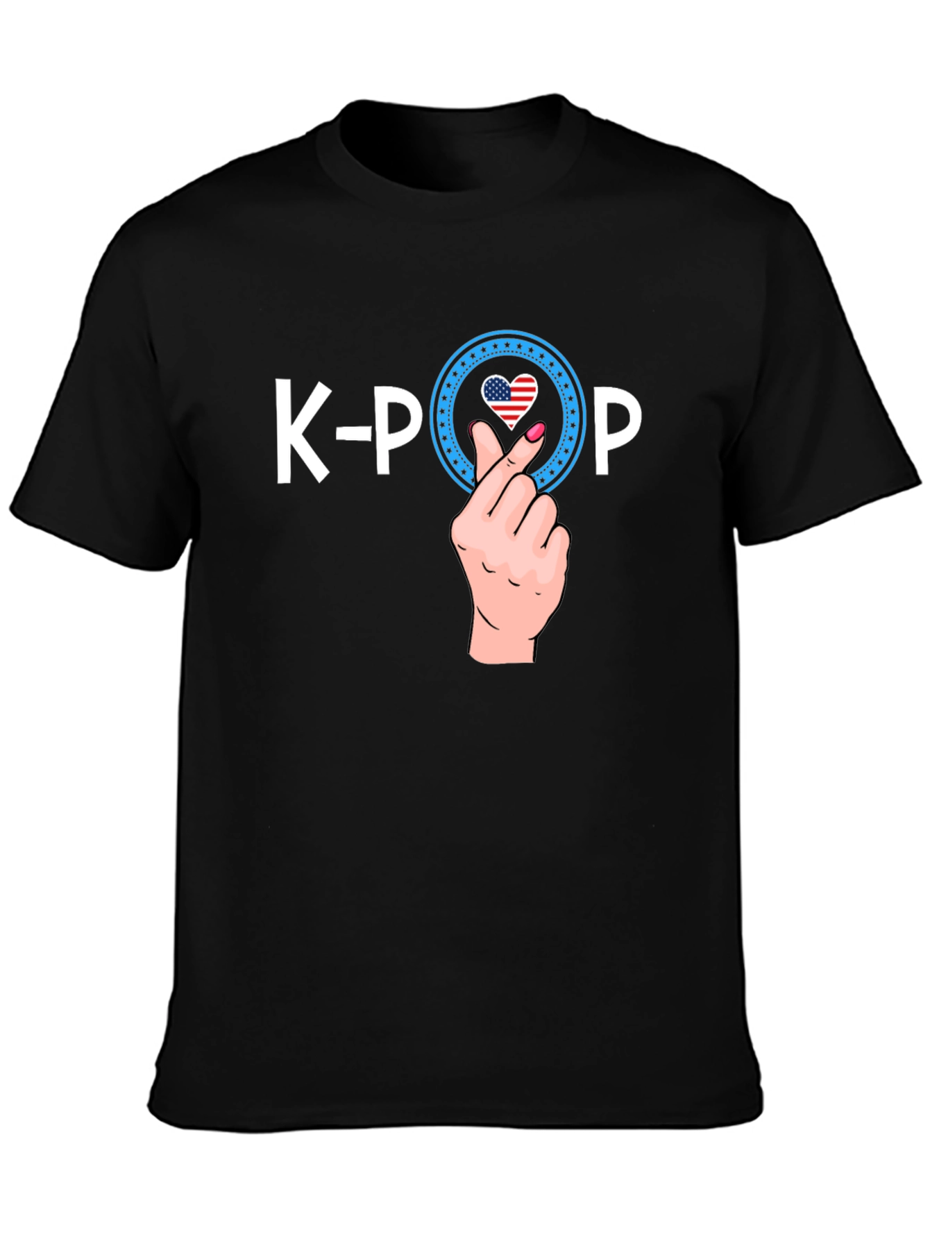 K-Pop USA Heart Hand Sign T-Shirt