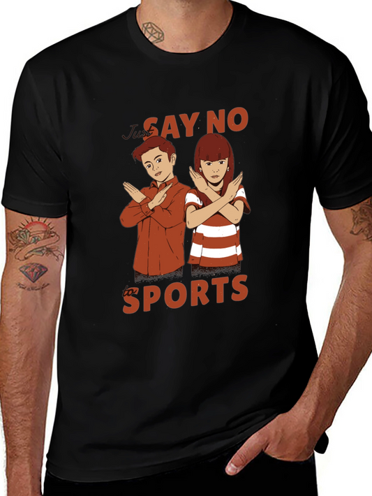 Say No Sports Graphic T-Shirt - Black