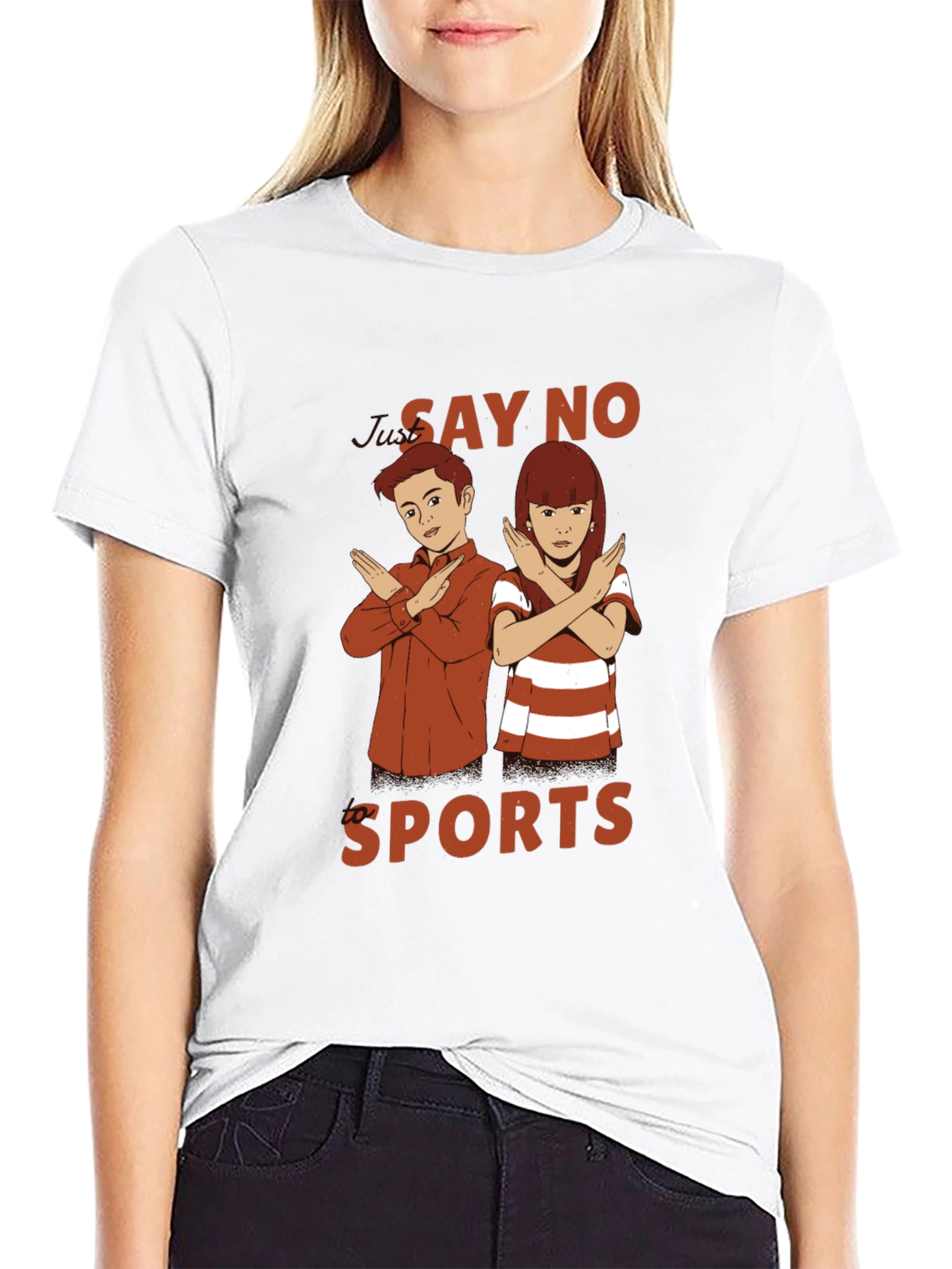 Say No Sports Graphic T-Shirt - Black