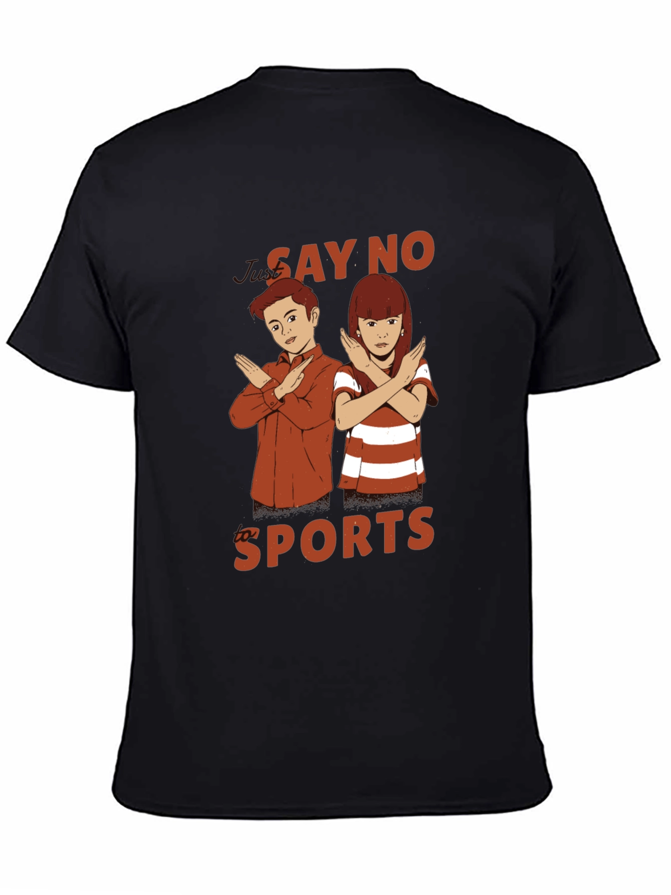 Say No Sports Graphic T-Shirt - Black