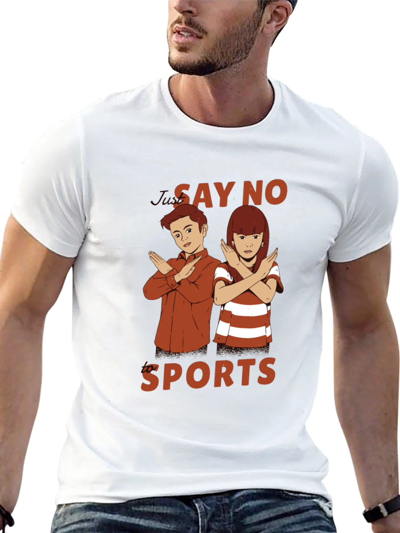 Say No Sports Graphic T-Shirt - Black