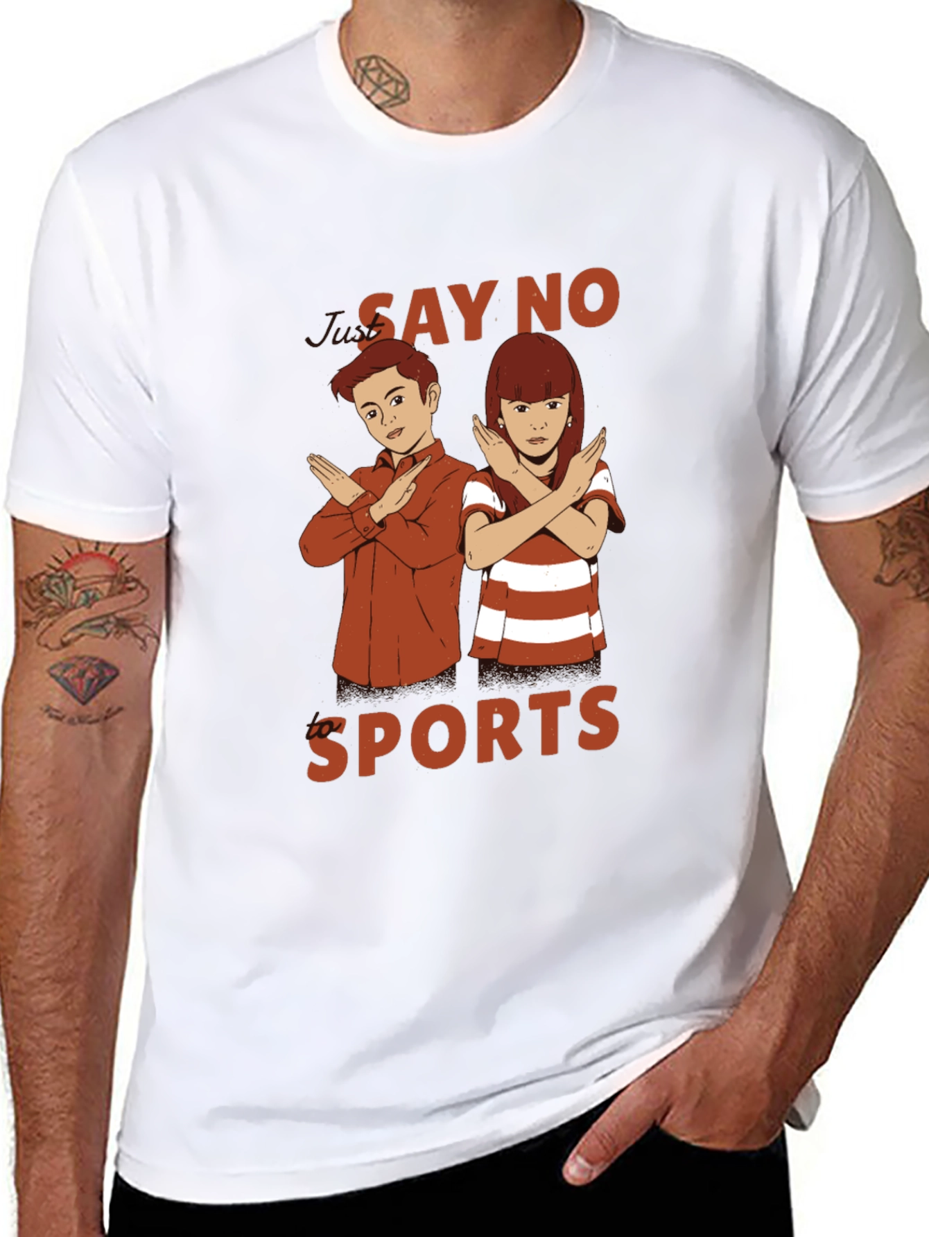 Say No Sports Graphic T-Shirt - Black