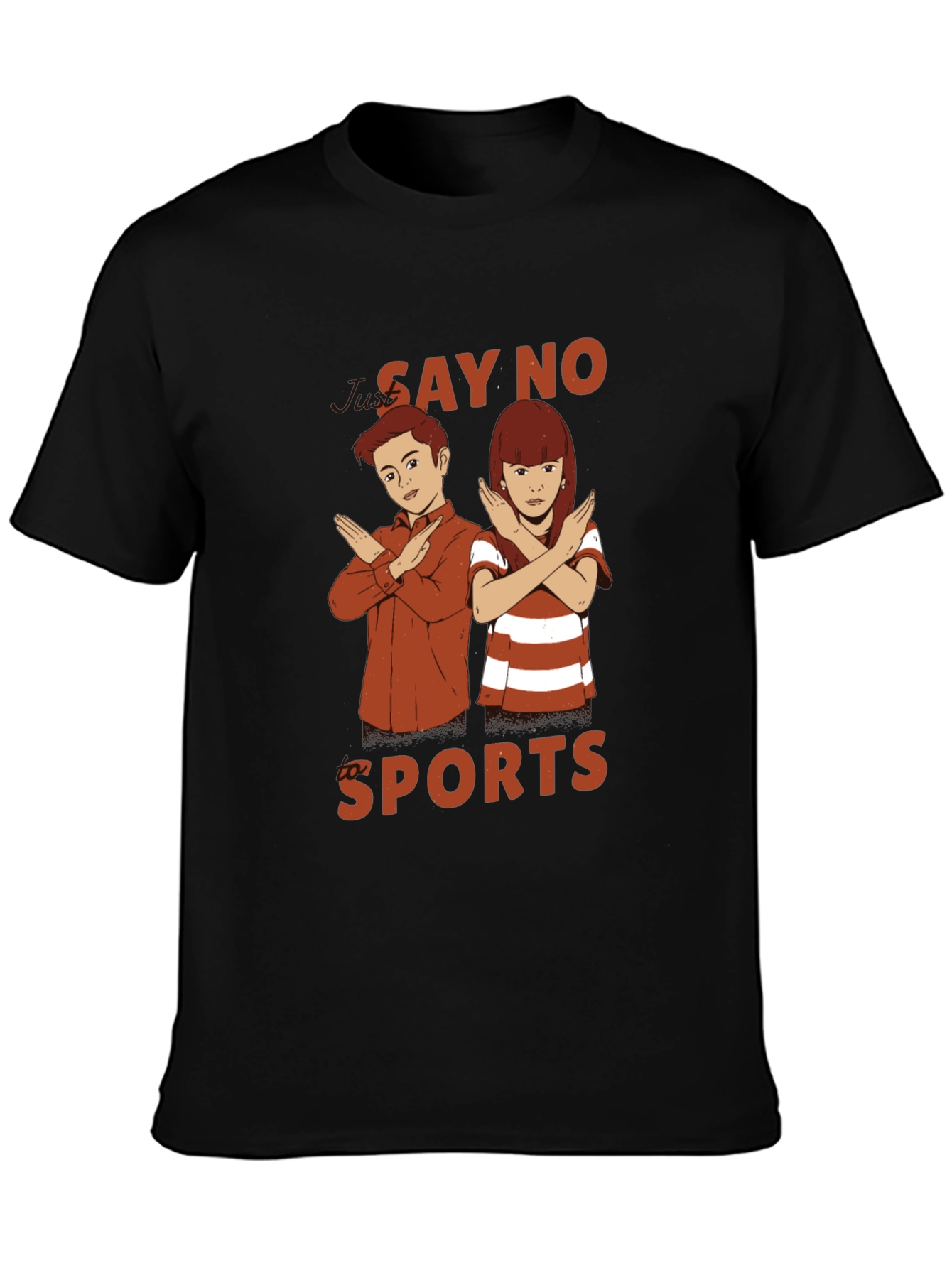 Say No Sports Graphic T-Shirt - Black
