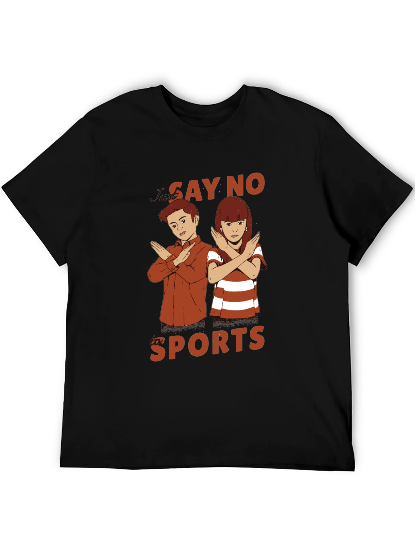 Say No Sports Graphic T-Shirt - Black