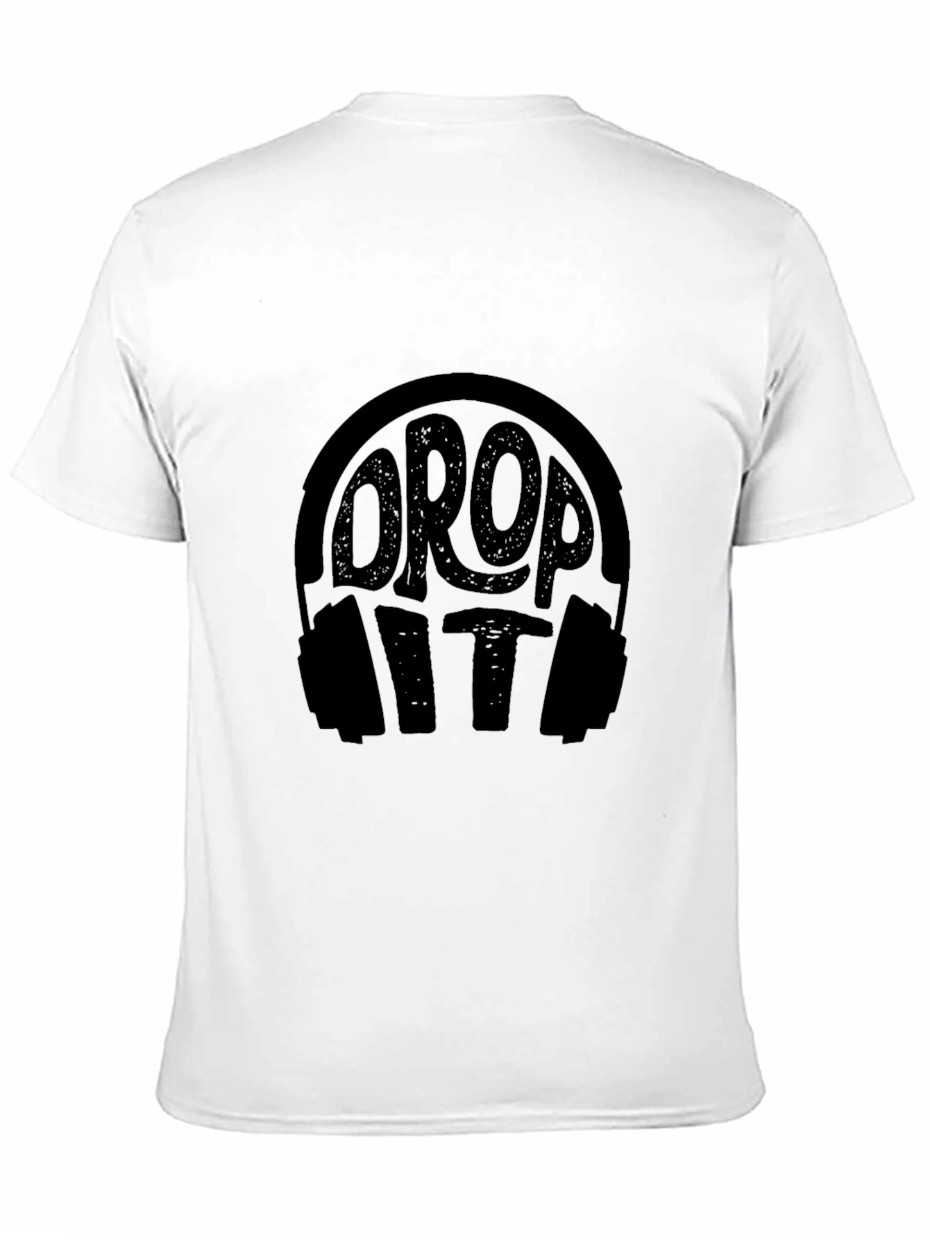 Drop It Headphones Graphic Black T-Shirt