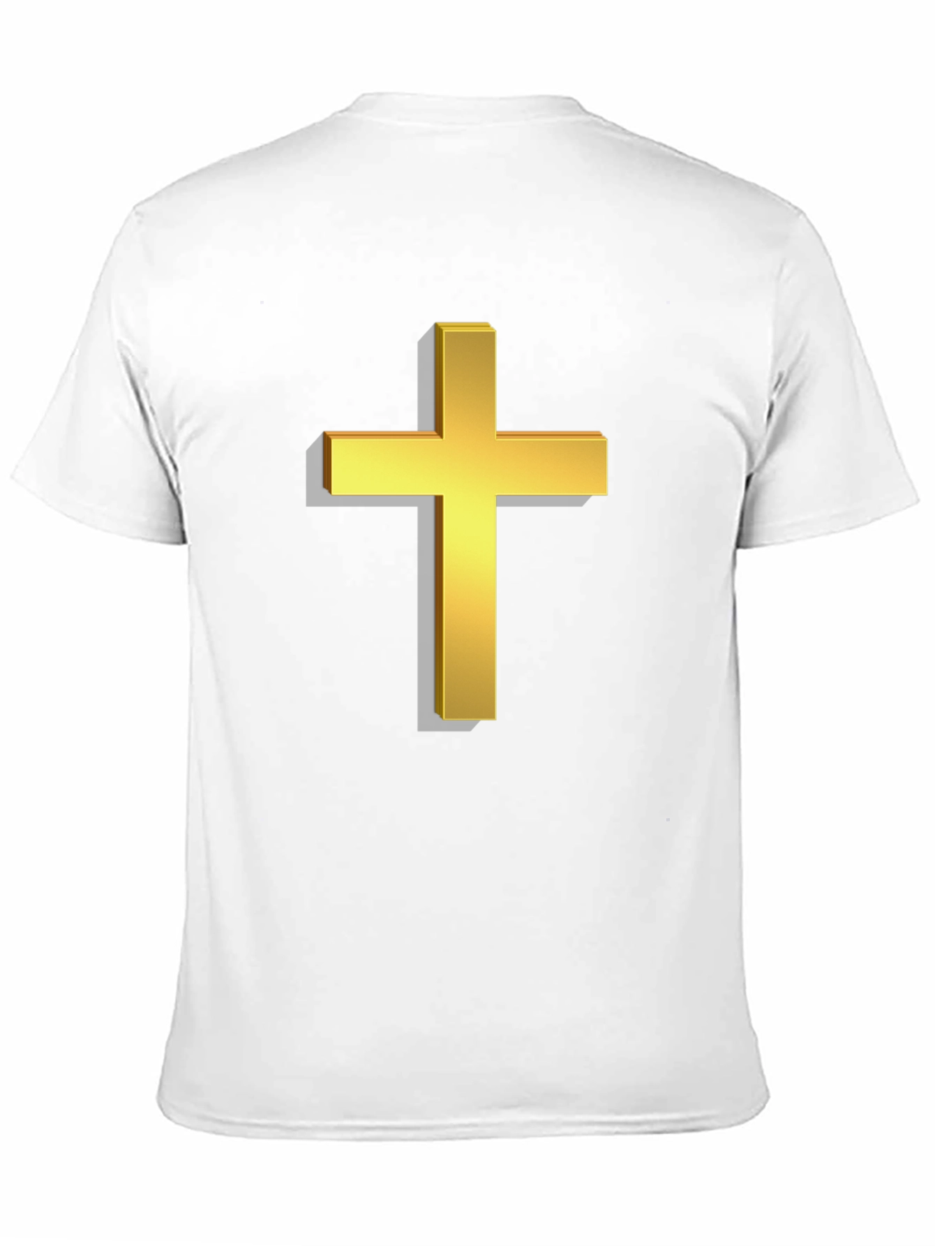 Gold Cross Graphic Black T-Shirt