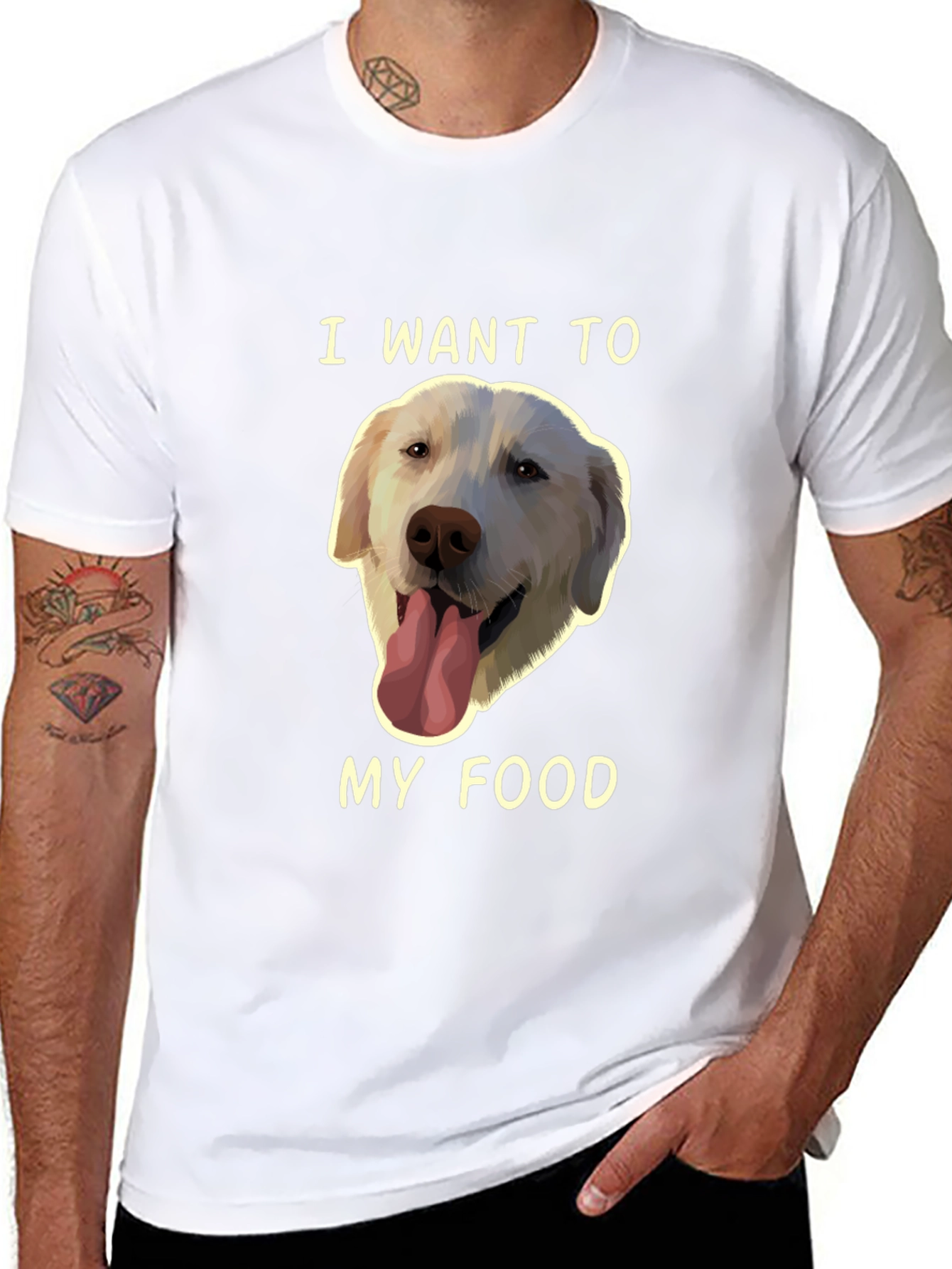 Dog Lover T-Shirt - I Want My Food!