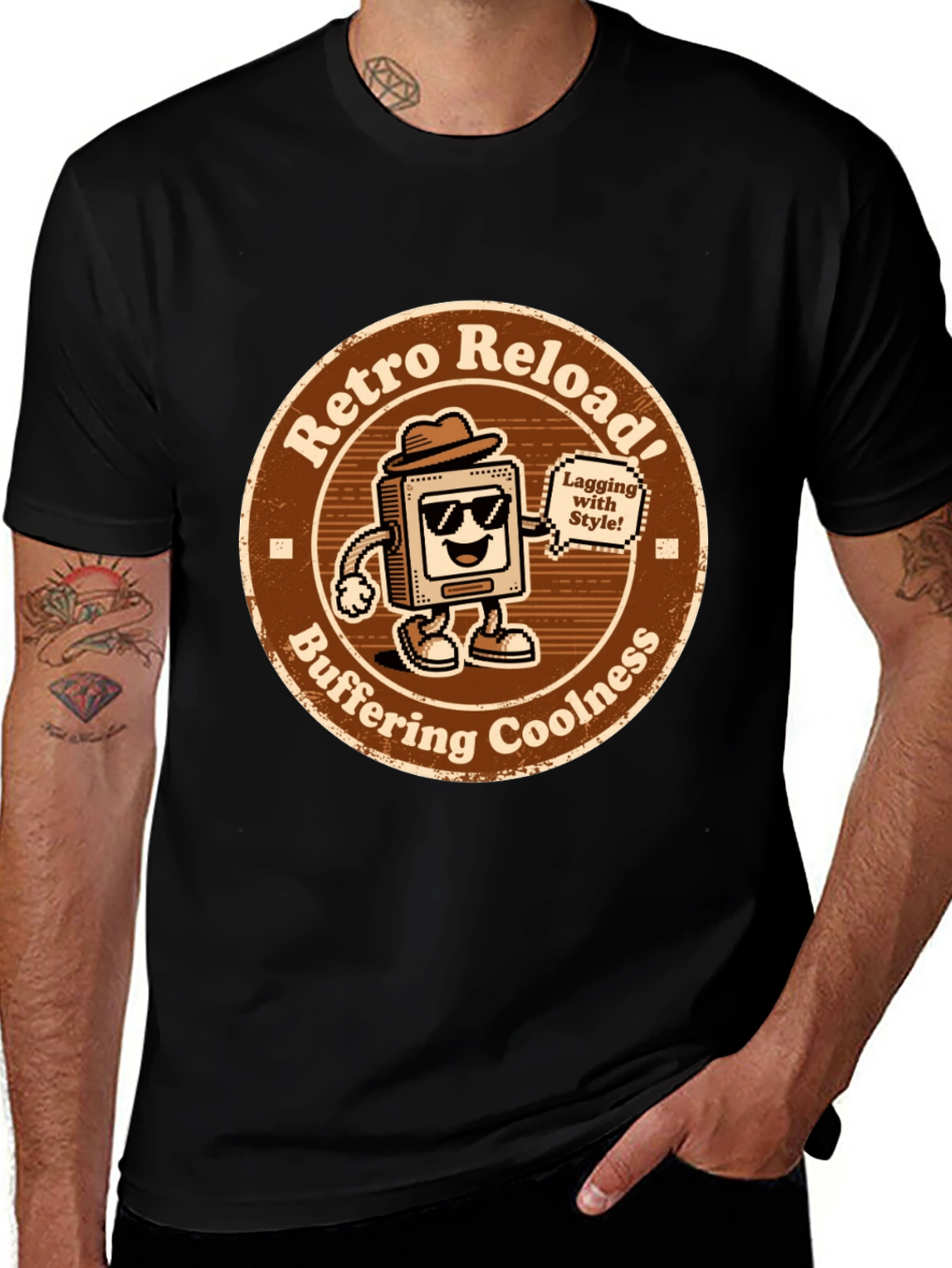 Retro Reload T-Shirt - Buffering Coolness