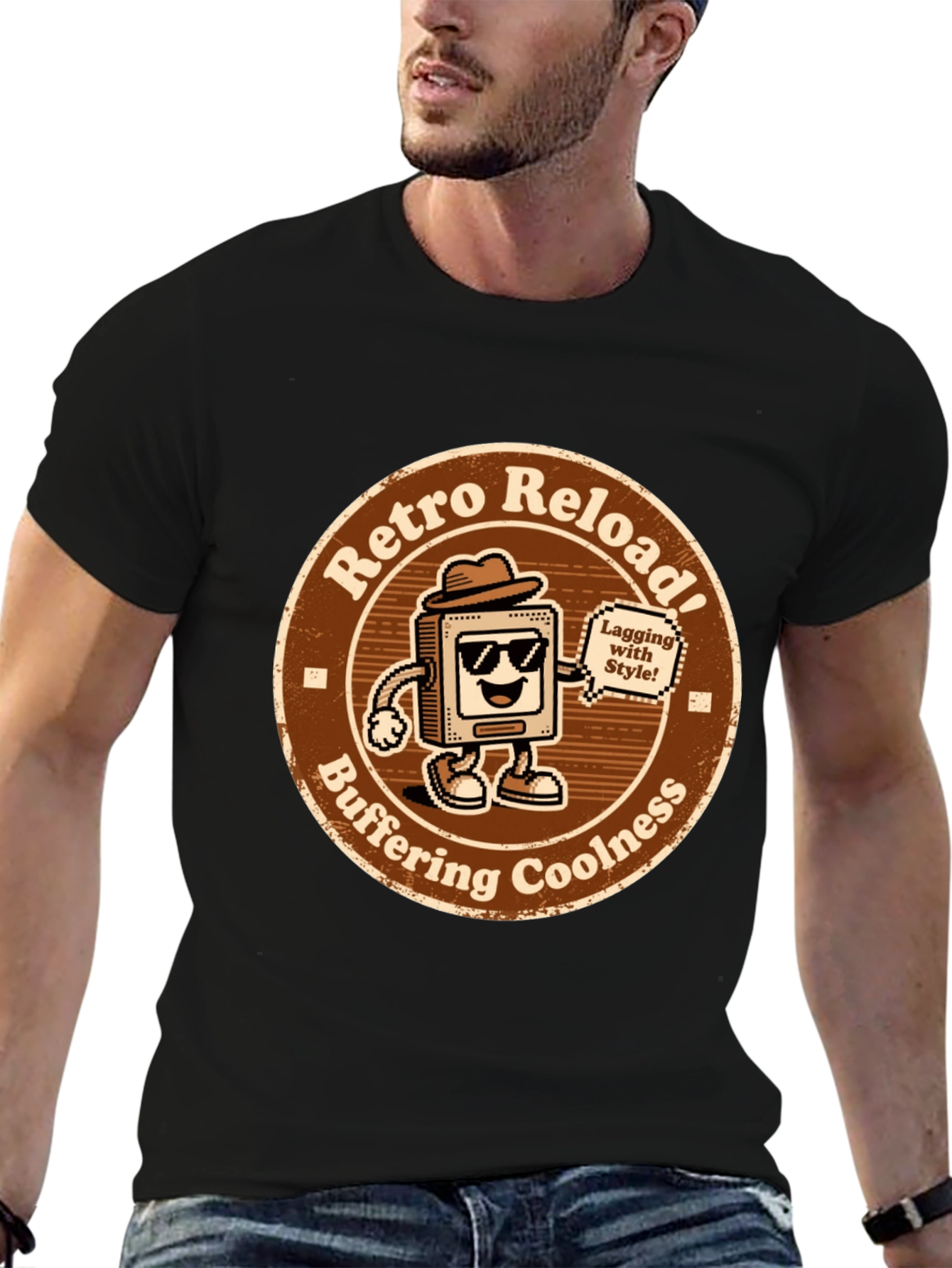 Retro Reload T-Shirt - Buffering Coolness