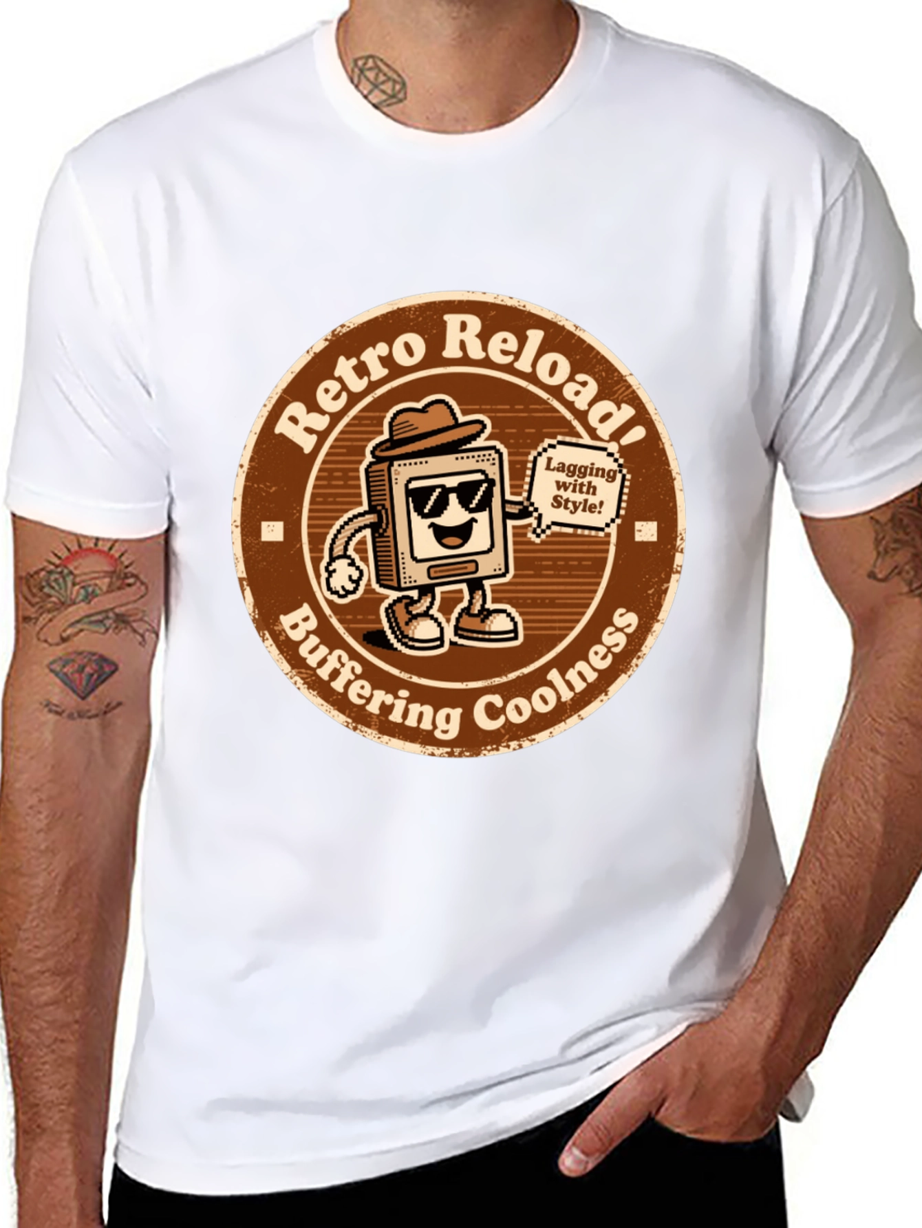 Retro Reload T-Shirt - Buffering Coolness