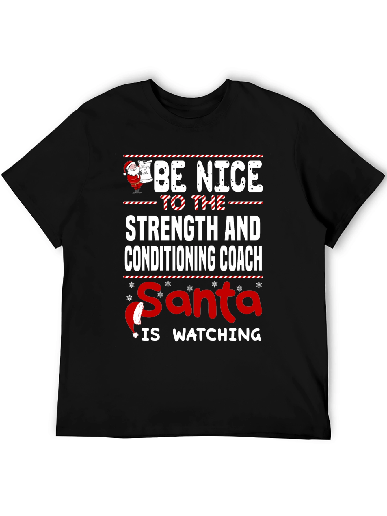 Strength Coach Santa Watching T-Shirt