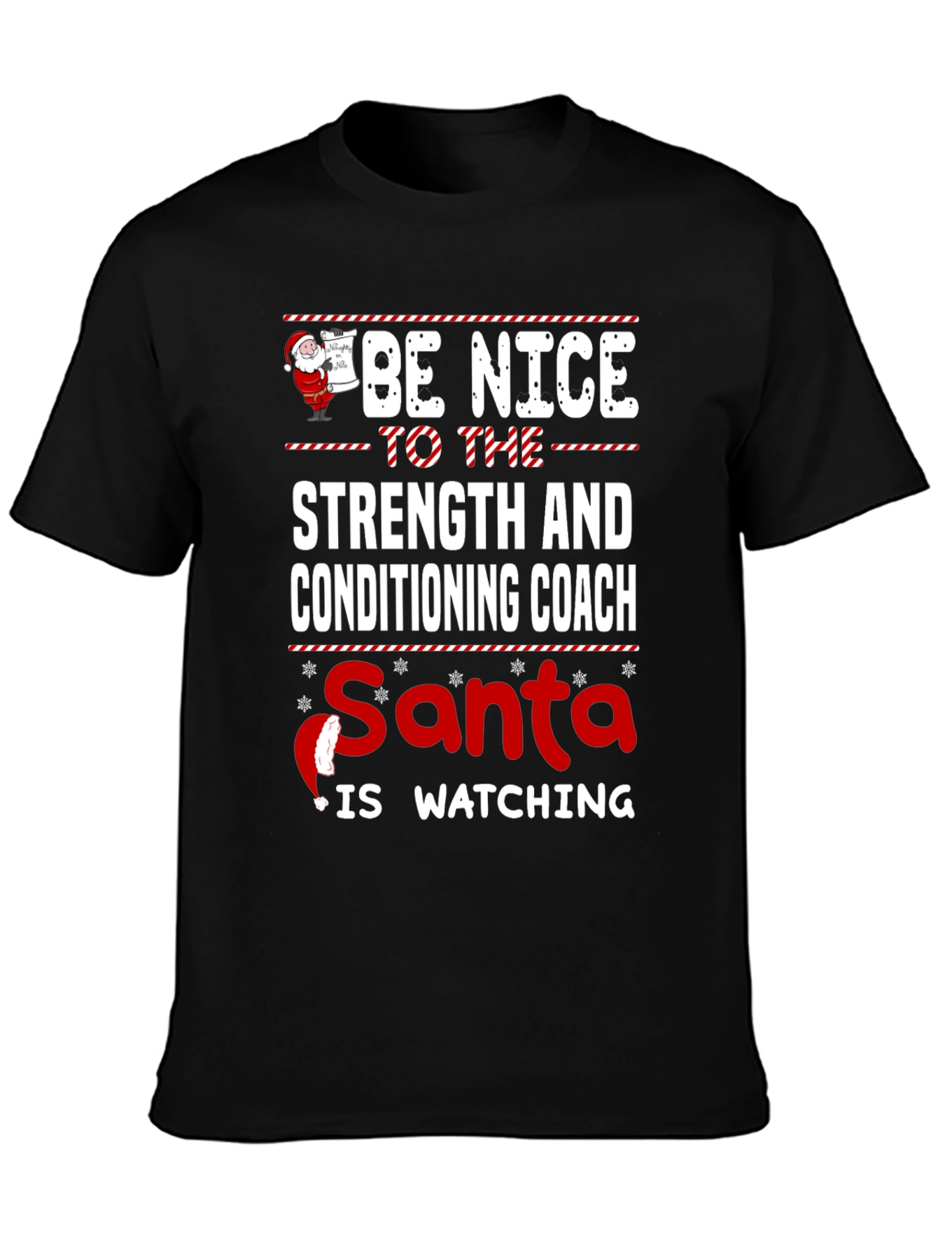 Strength Coach Santa Watching T-Shirt