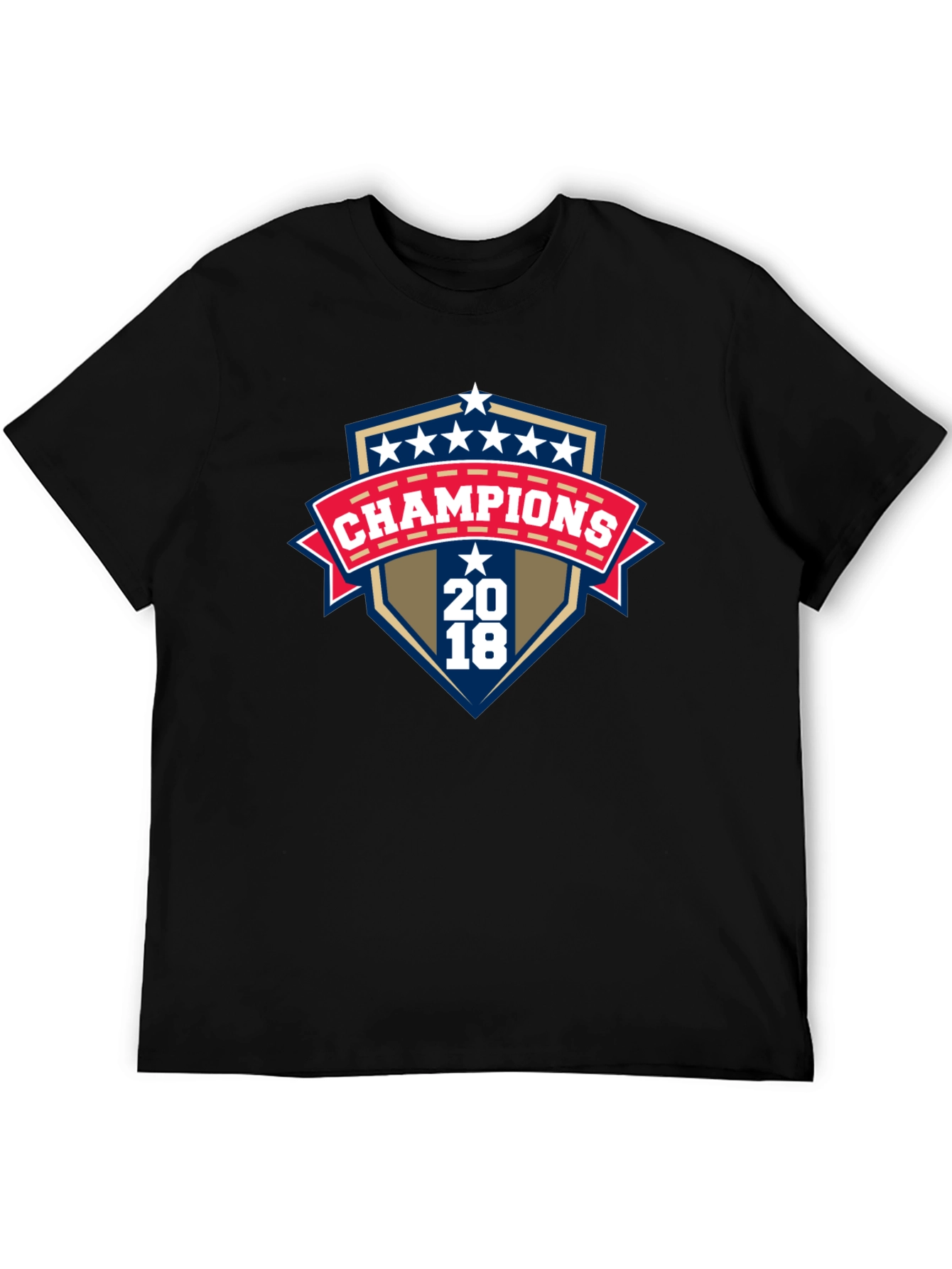 Champions 2018 Graphic Print Black T-Shirt