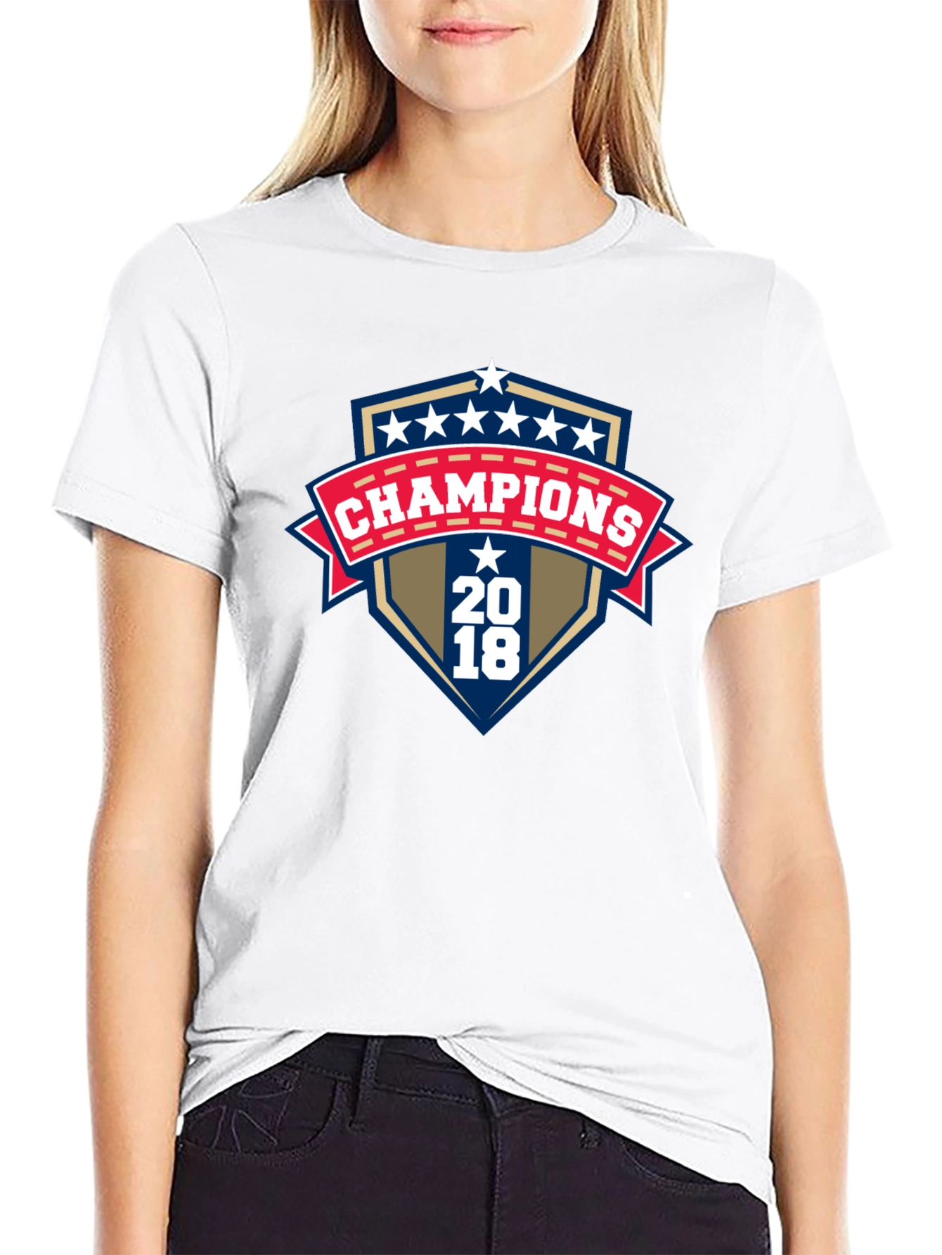 Champions 2018 Graphic Print Black T-Shirt