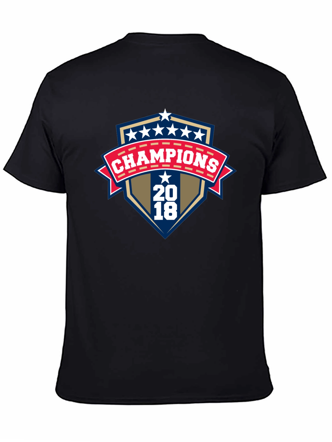 Champions 2018 Graphic Print Black T-Shirt