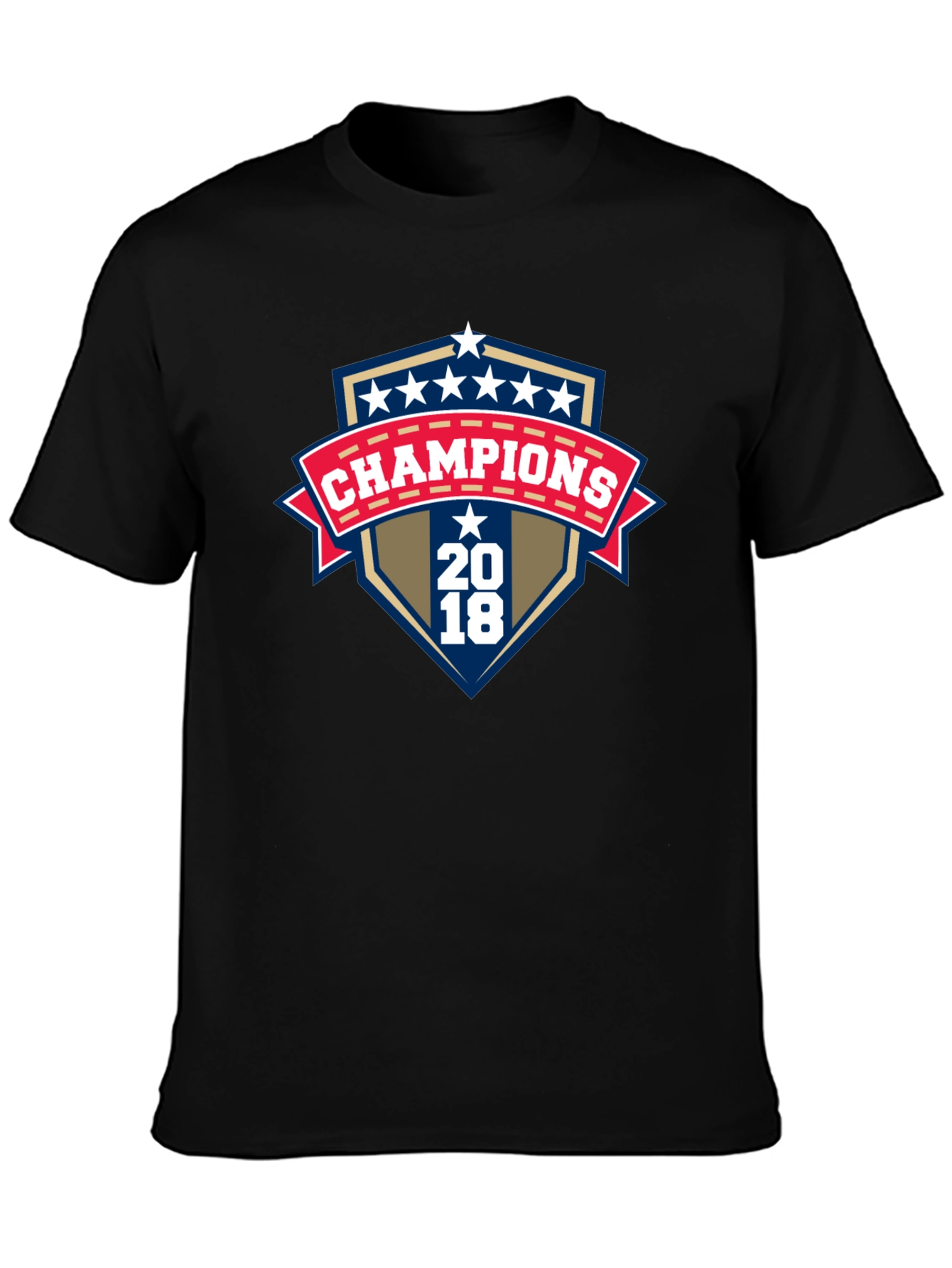 Champions 2018 Graphic Print Black T-Shirt