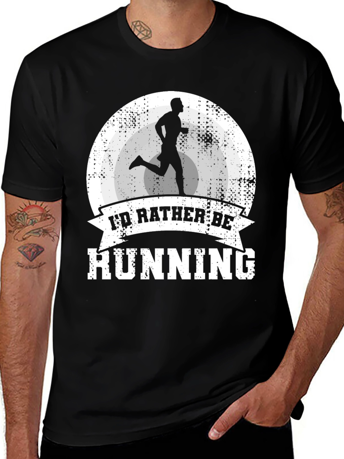Id Rather Be Running Mens Graphic Tee