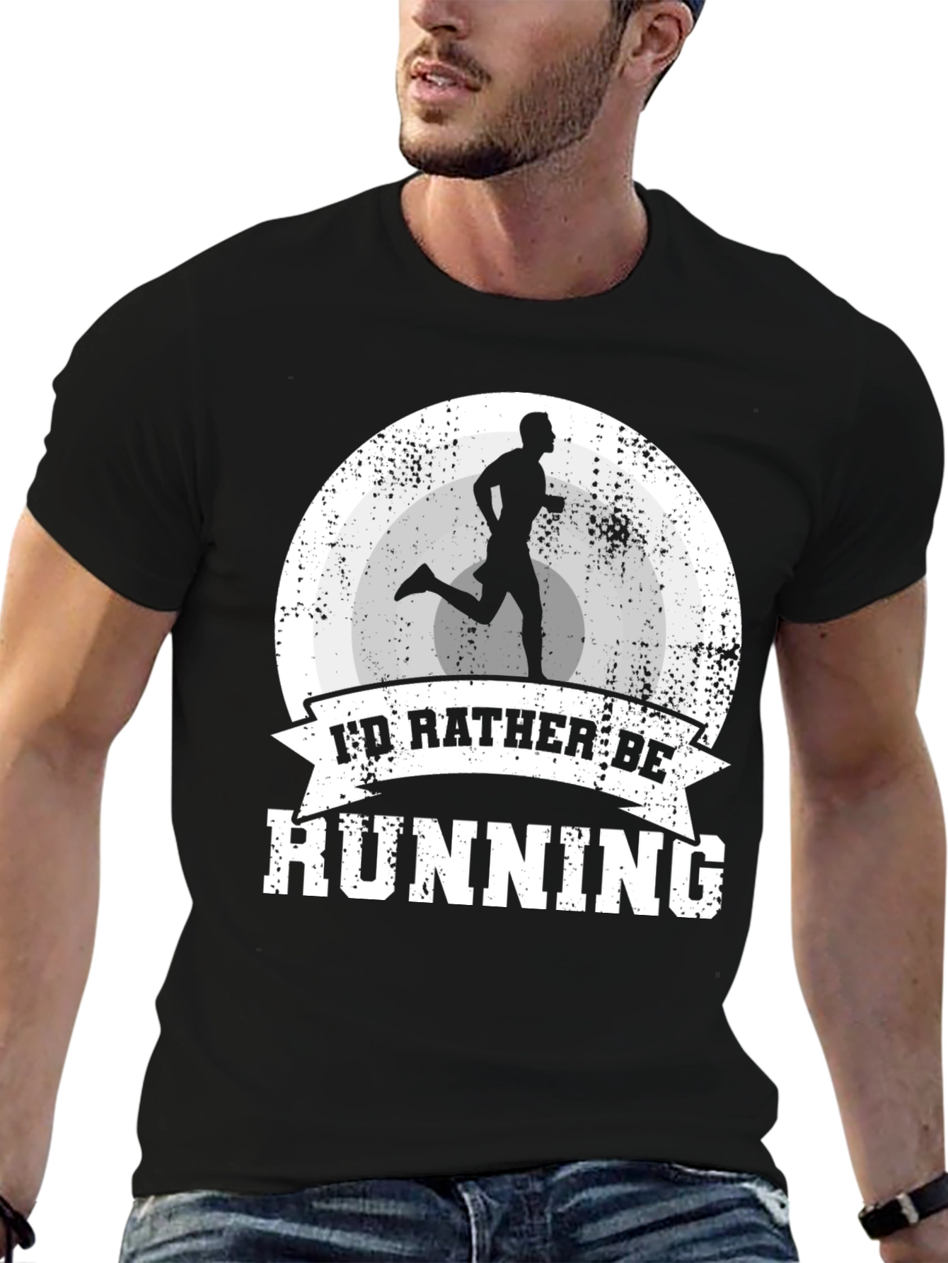 Id Rather Be Running Mens Graphic Tee
