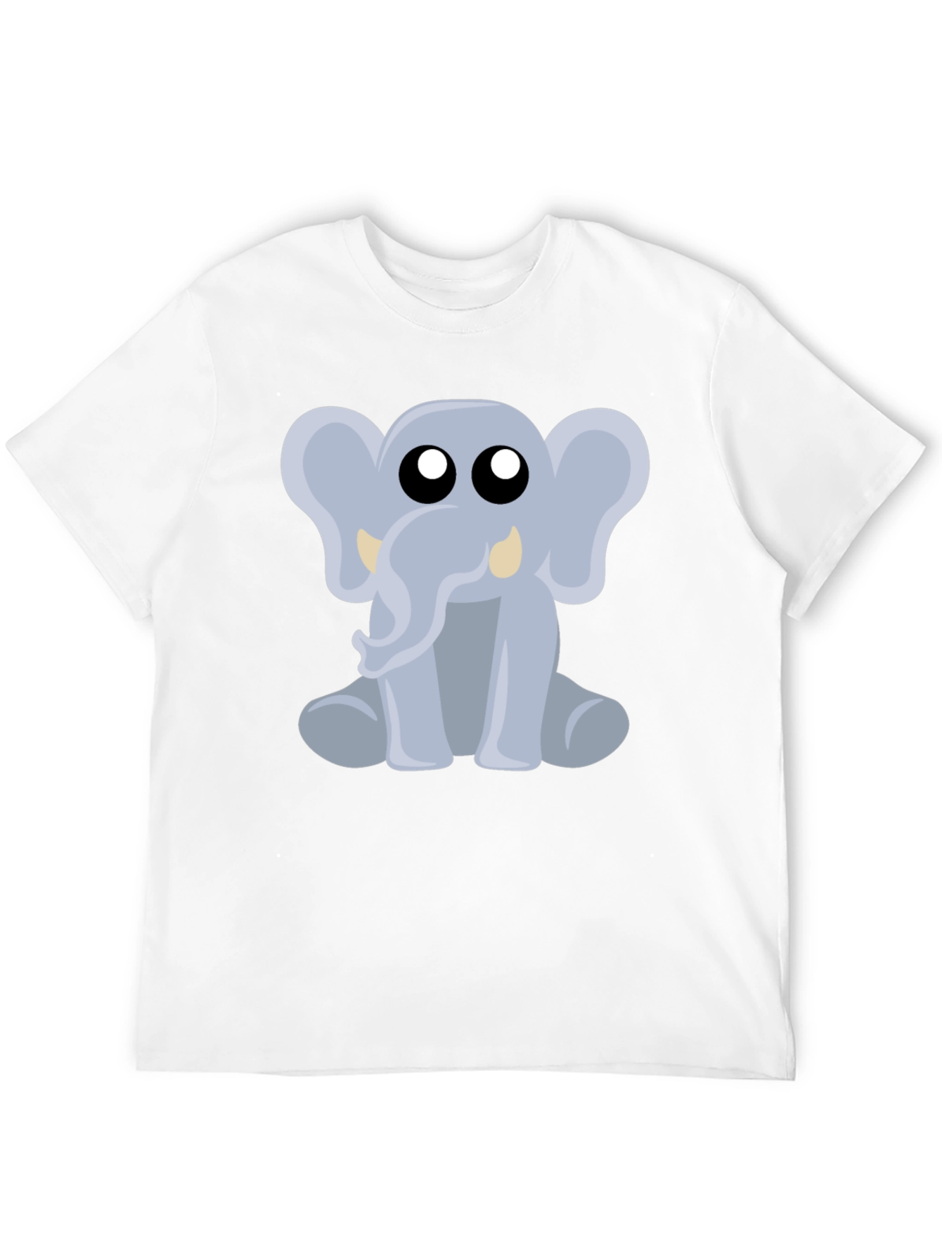 Cute Elephant Graphic Tee - Black Cotton Shirt