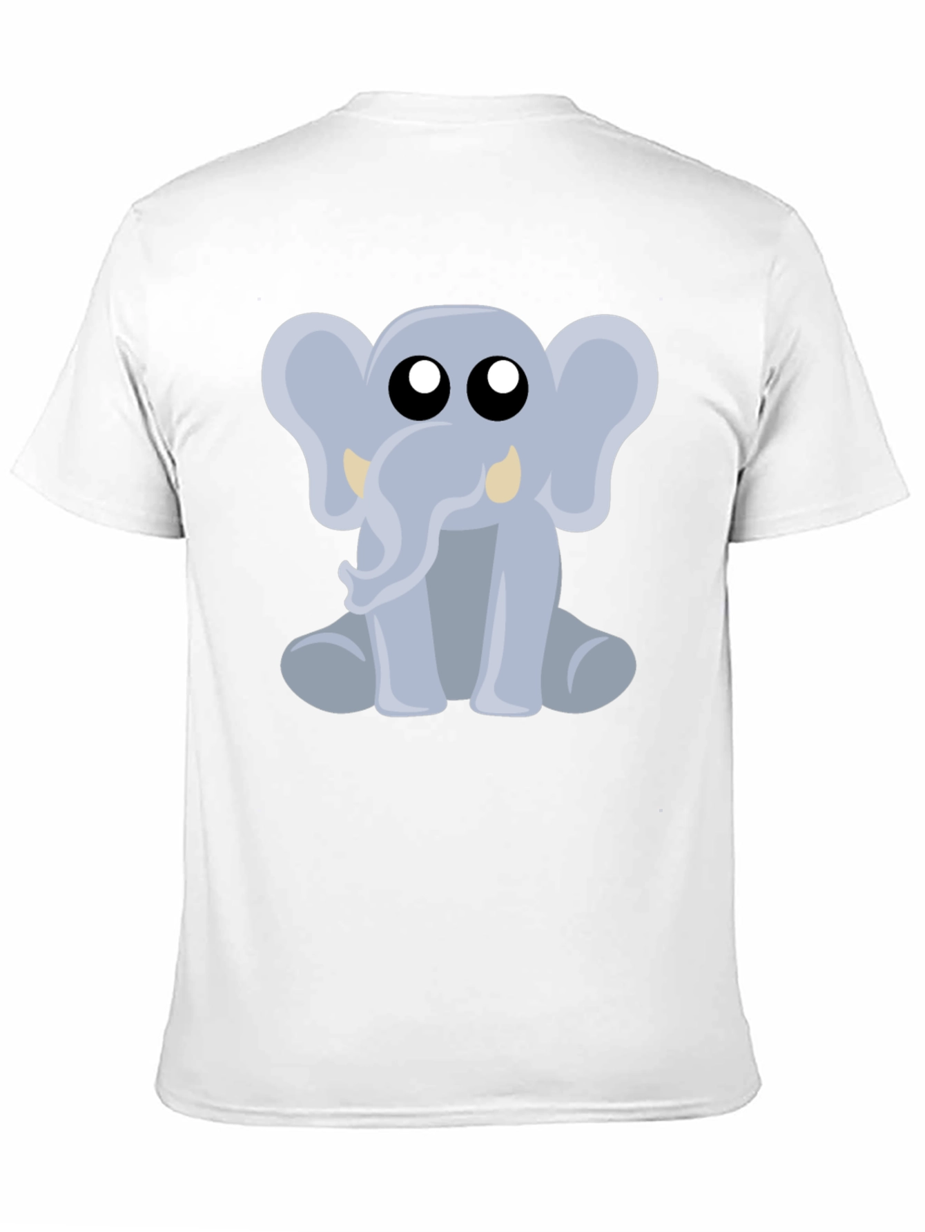 Cute Elephant Graphic Tee - Black Cotton Shirt