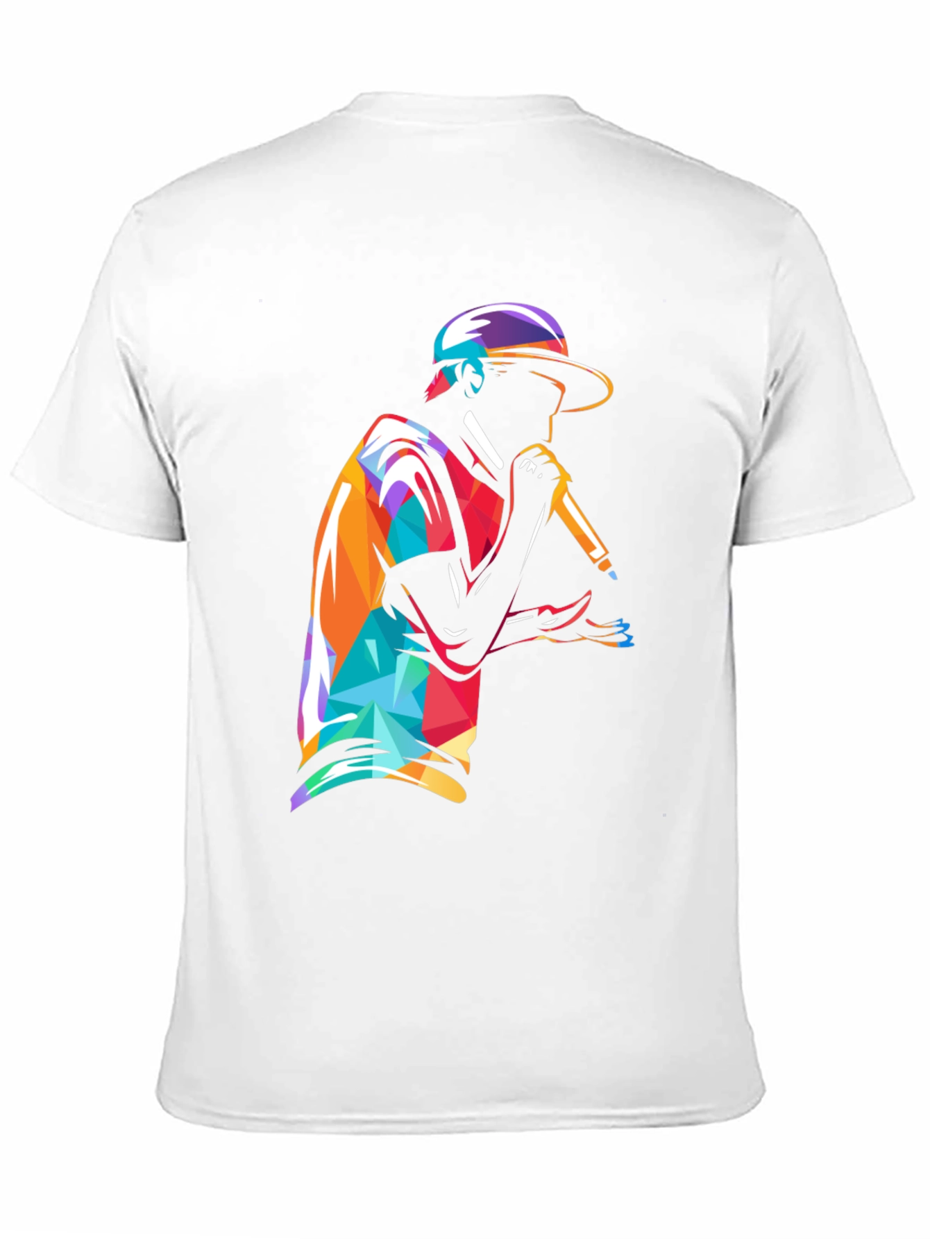 Geometric Rapper Graphic Tee - Cool Streetwear Style