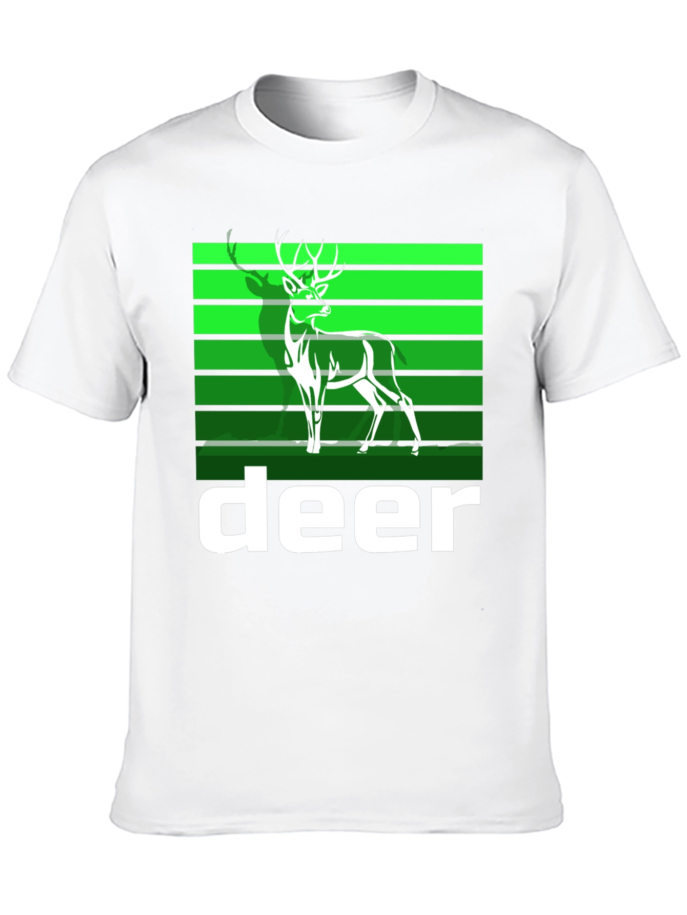 Deer Graphic Tee - Black Cotton Blend