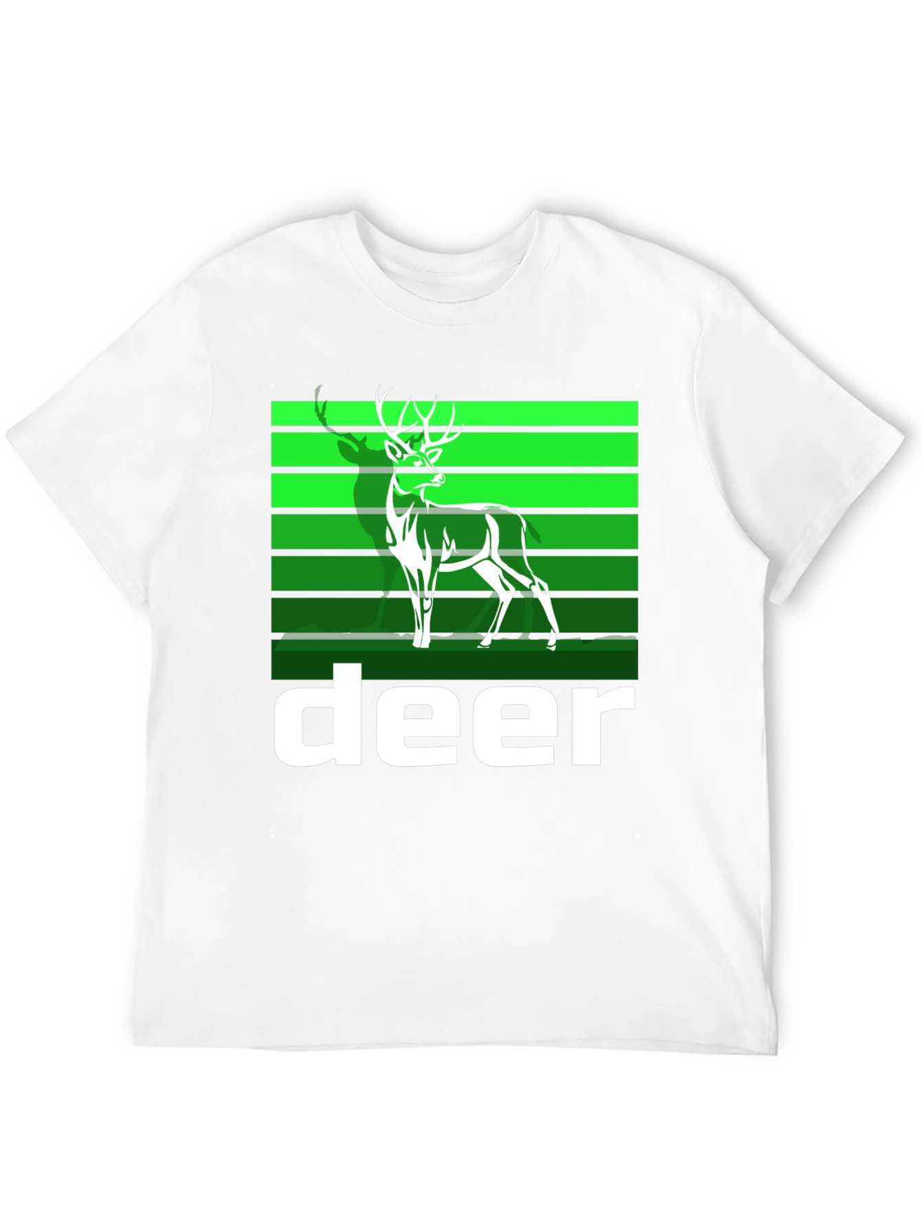 Deer Graphic Tee - Black Cotton Blend