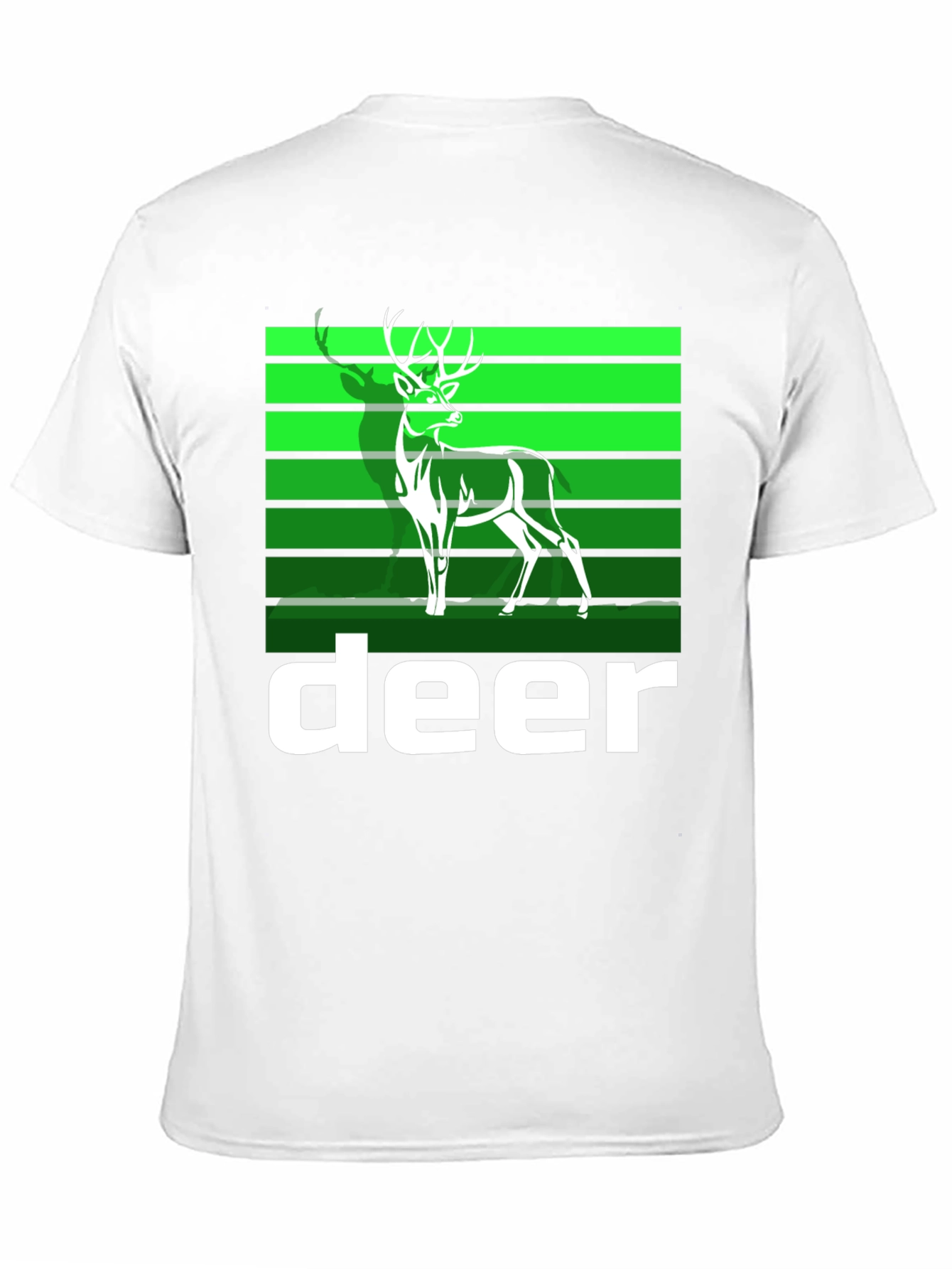 Deer Graphic Tee - Black Cotton Blend
