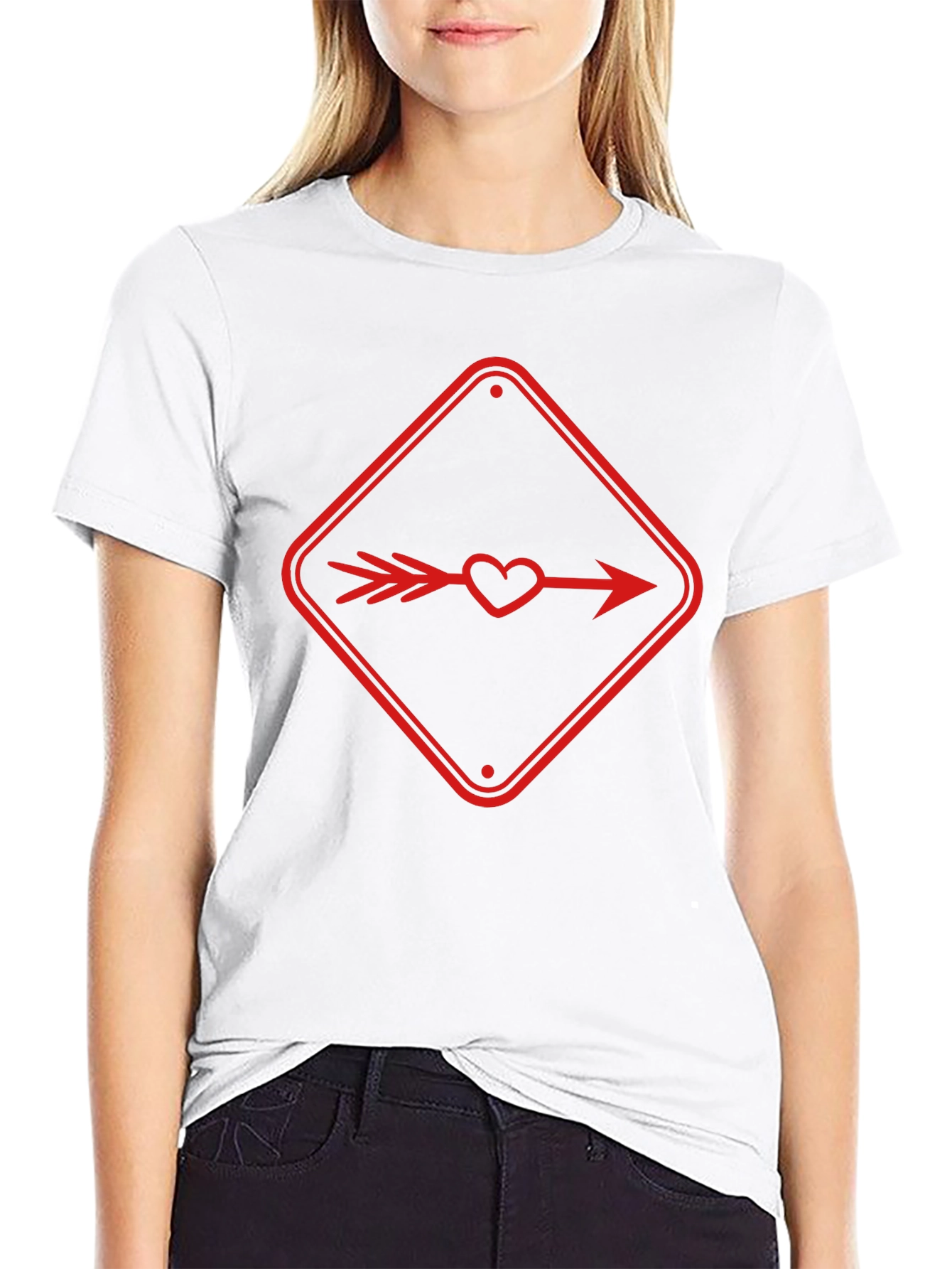 Arrow Heart Graphic Tee - Valentines Day Shirt