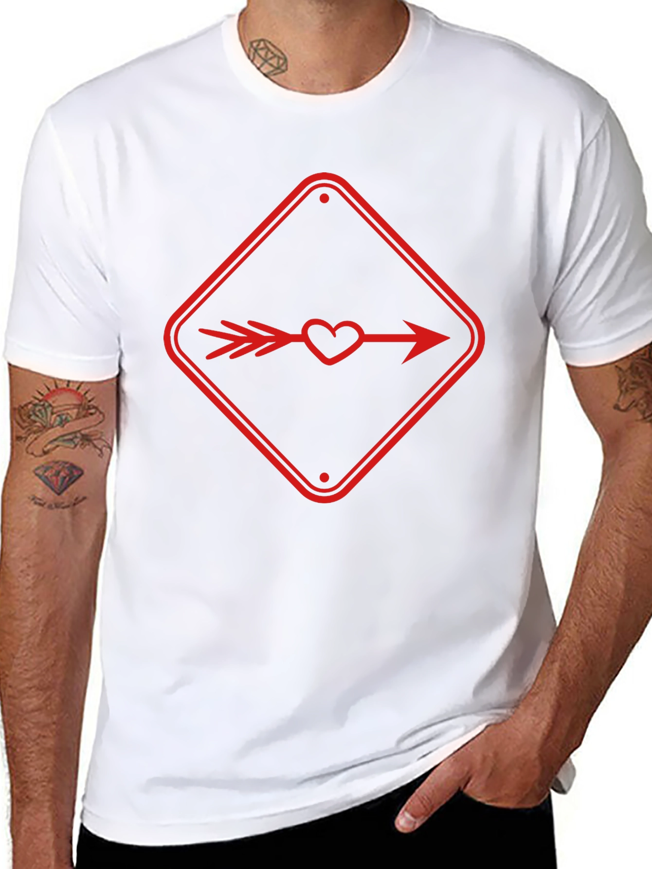 Arrow Heart Graphic Tee - Valentines Day Shirt