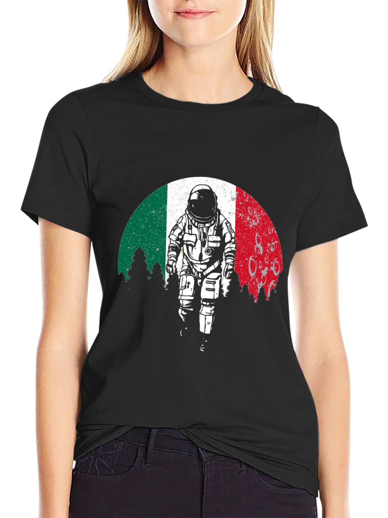 Astronaut T-Shirt: Italian Flag Design