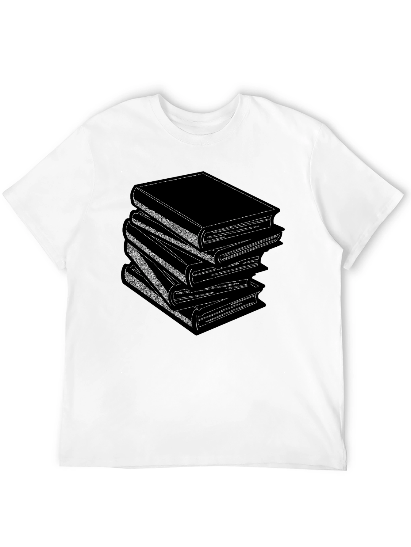 Stacked Books Graphic T-Shirt - Read in Style