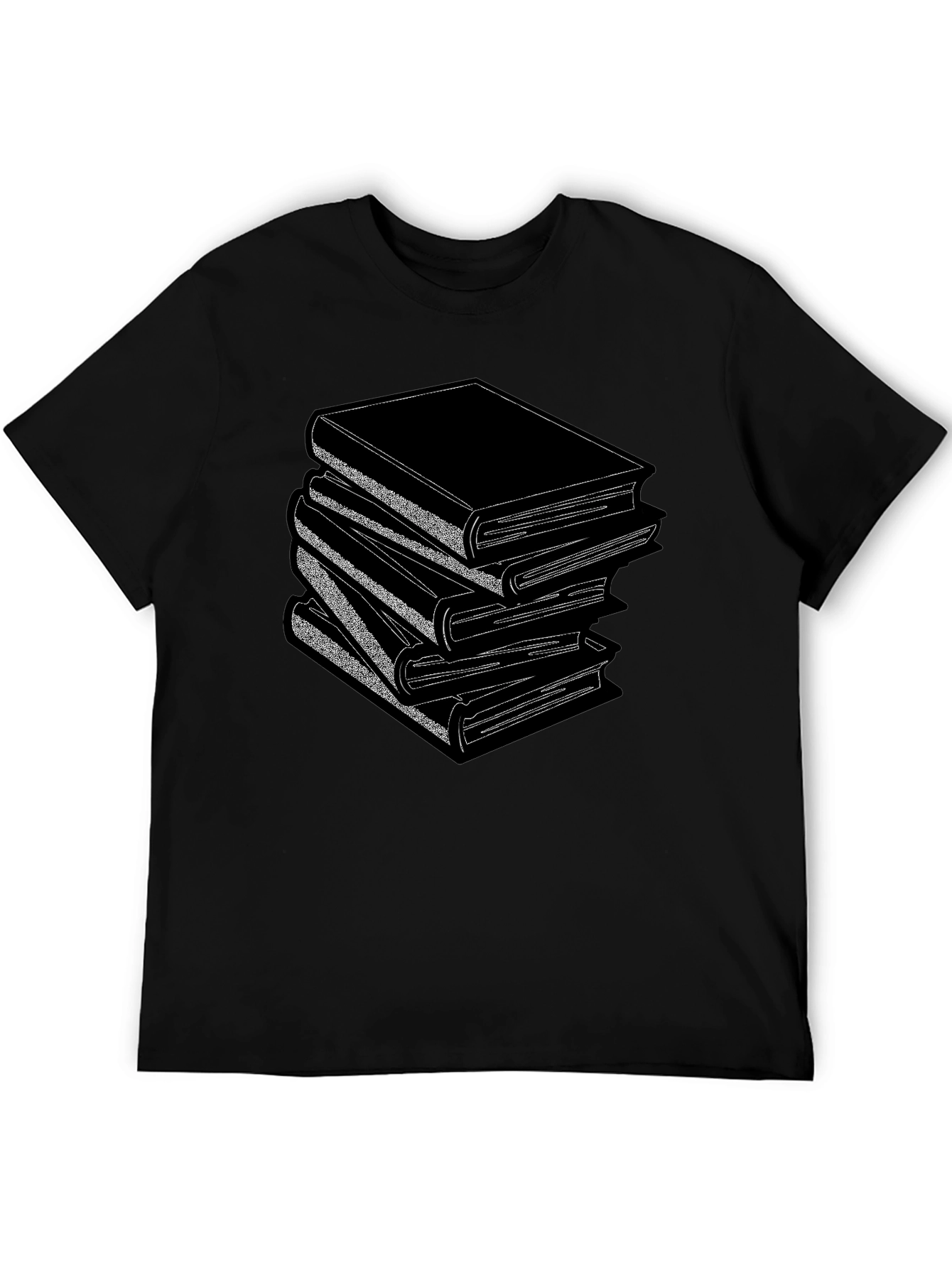 Stacked Books Graphic T-Shirt - Read in Style