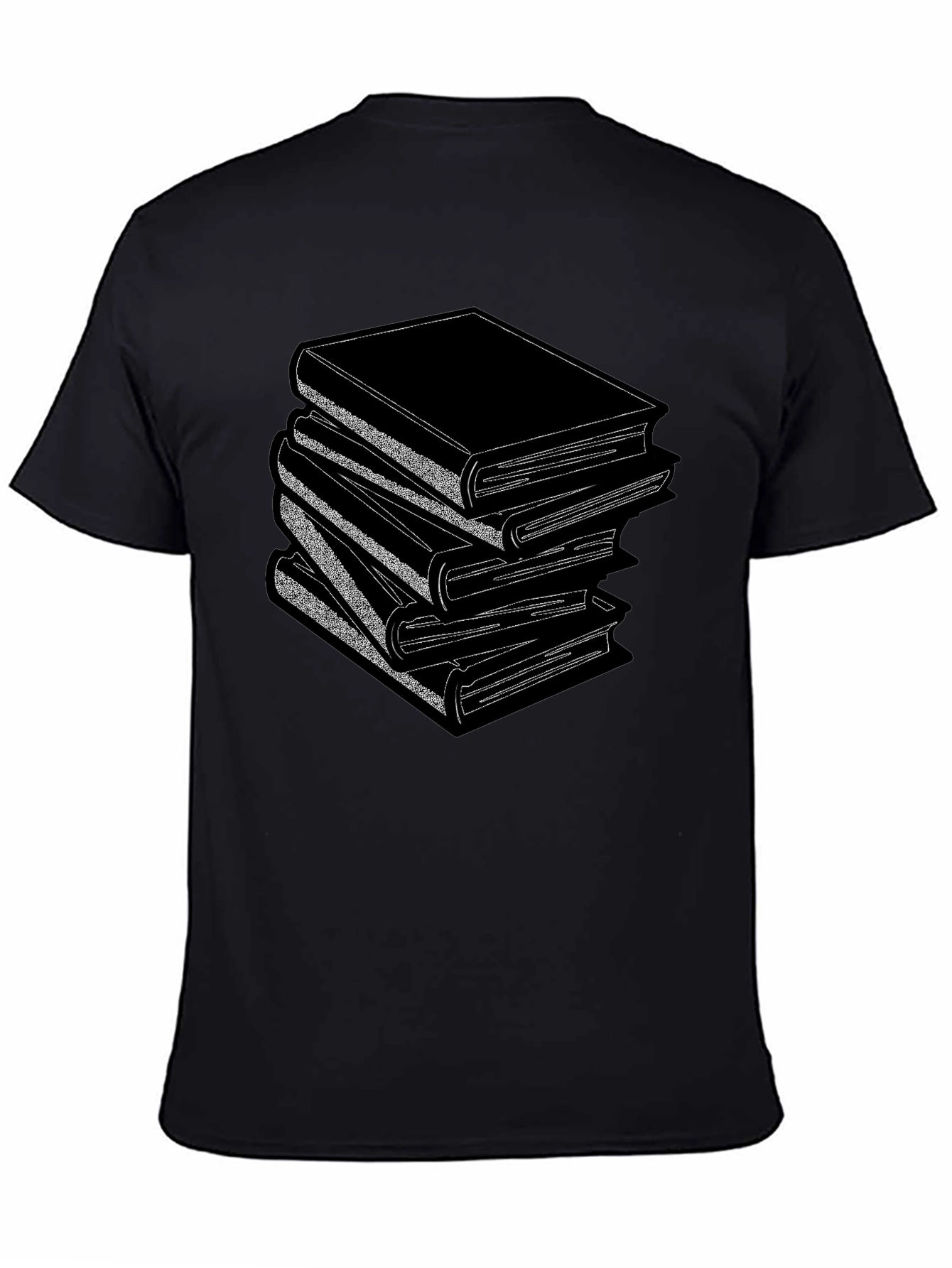 Stacked Books Graphic T-Shirt - Read in Style