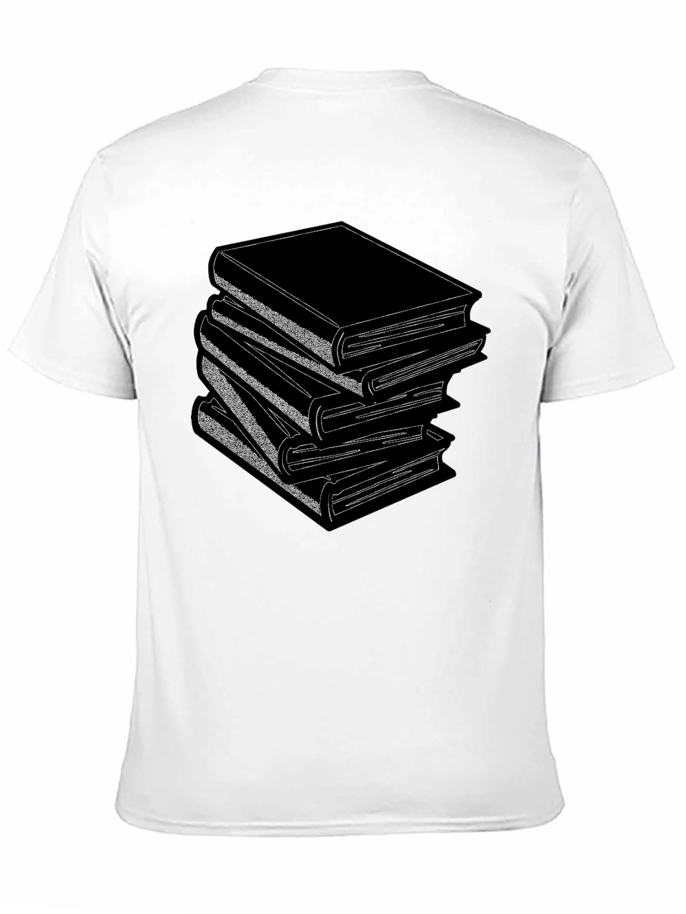 Stacked Books Graphic T-Shirt - Read in Style