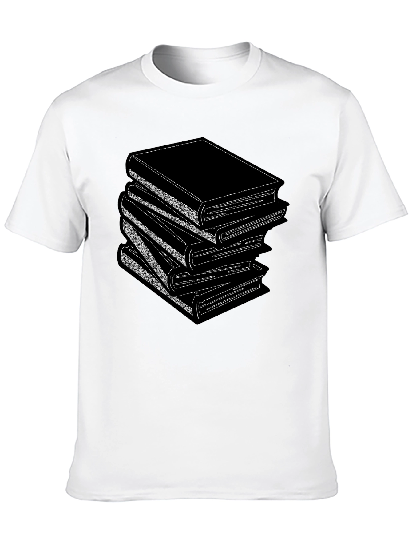 Stacked Books Graphic T-Shirt - Read in Style
